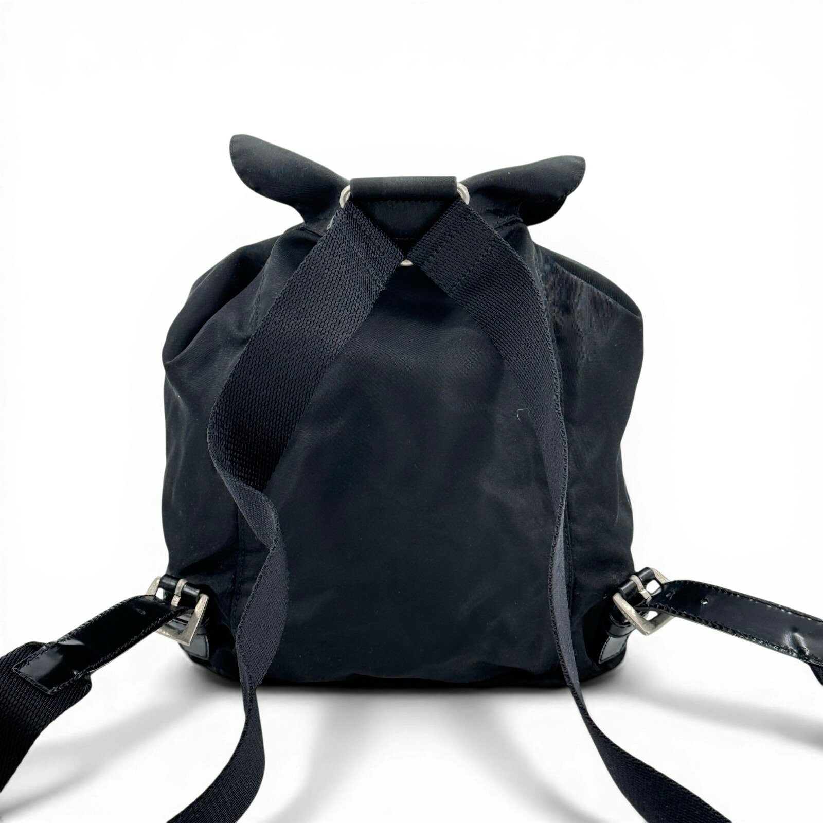 【中古】PRADA テスート ブラック バックパック