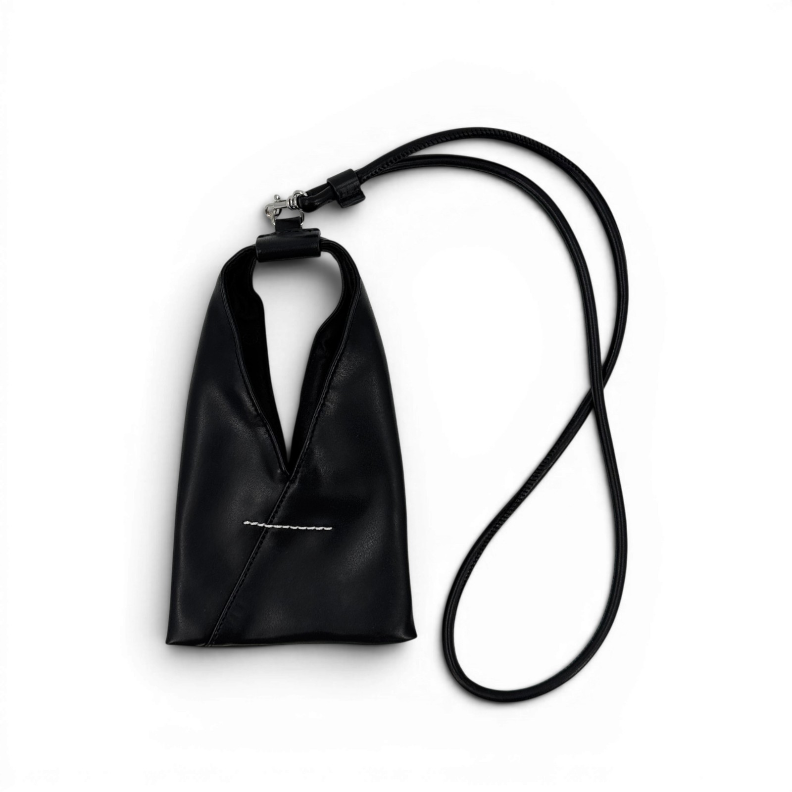 Rakuten - 【中古】Maison Margiela ブラックレザー フォンポーチ ショルダー 4ステッチ