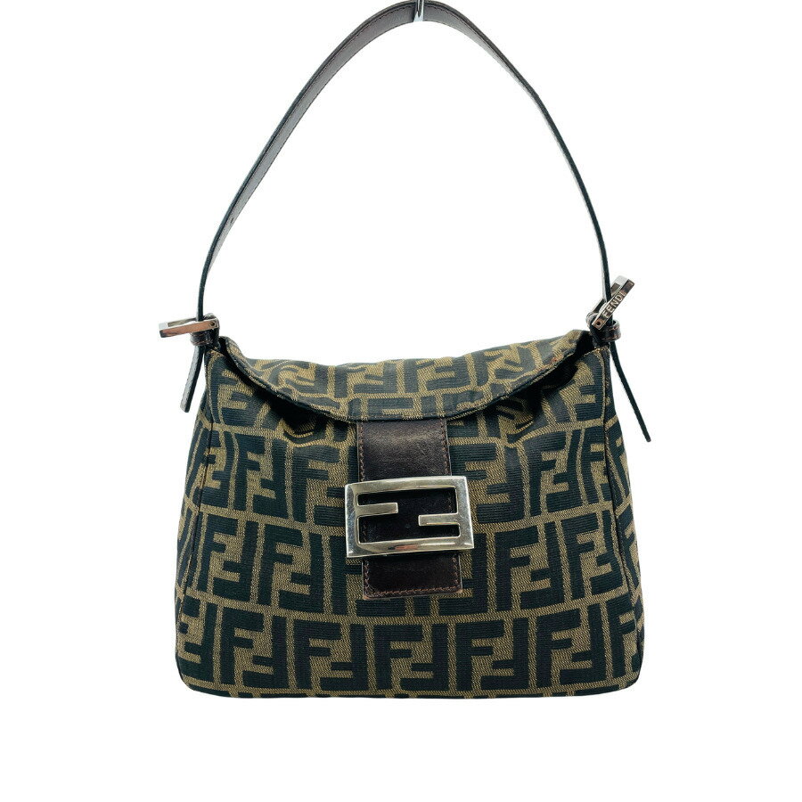 乐天商城 - 【中古】FENDI フェンディ ズッカ ワンショルダーバッグ 肩掛け キャンバス ブラウン レディース