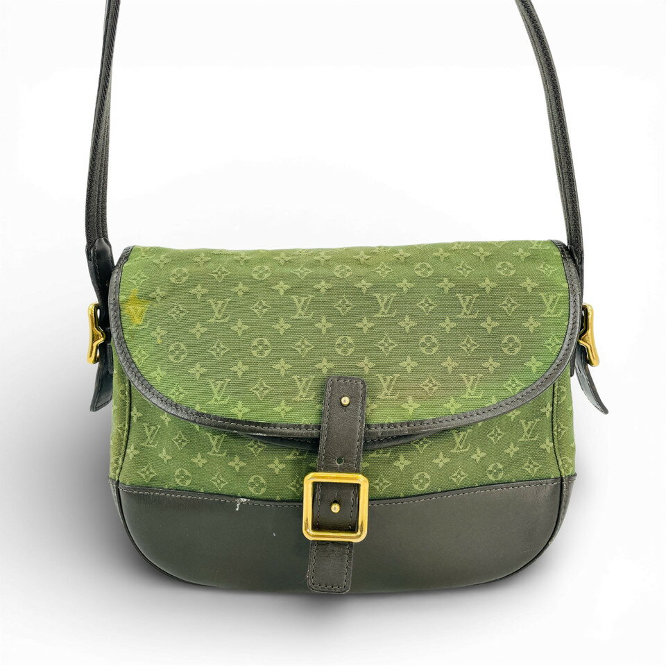 乐天商城 - 【中古】LOUIS VUITTON モノグラム ミニラン グリーン カーキ ベレンジャー M92673 ショルダーバッグ