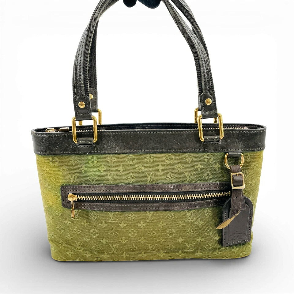 【中古】LOUIS VUITTON モノグラム ミニ ルセルグリーン カーキ M92682 レディース ハンドバッグ