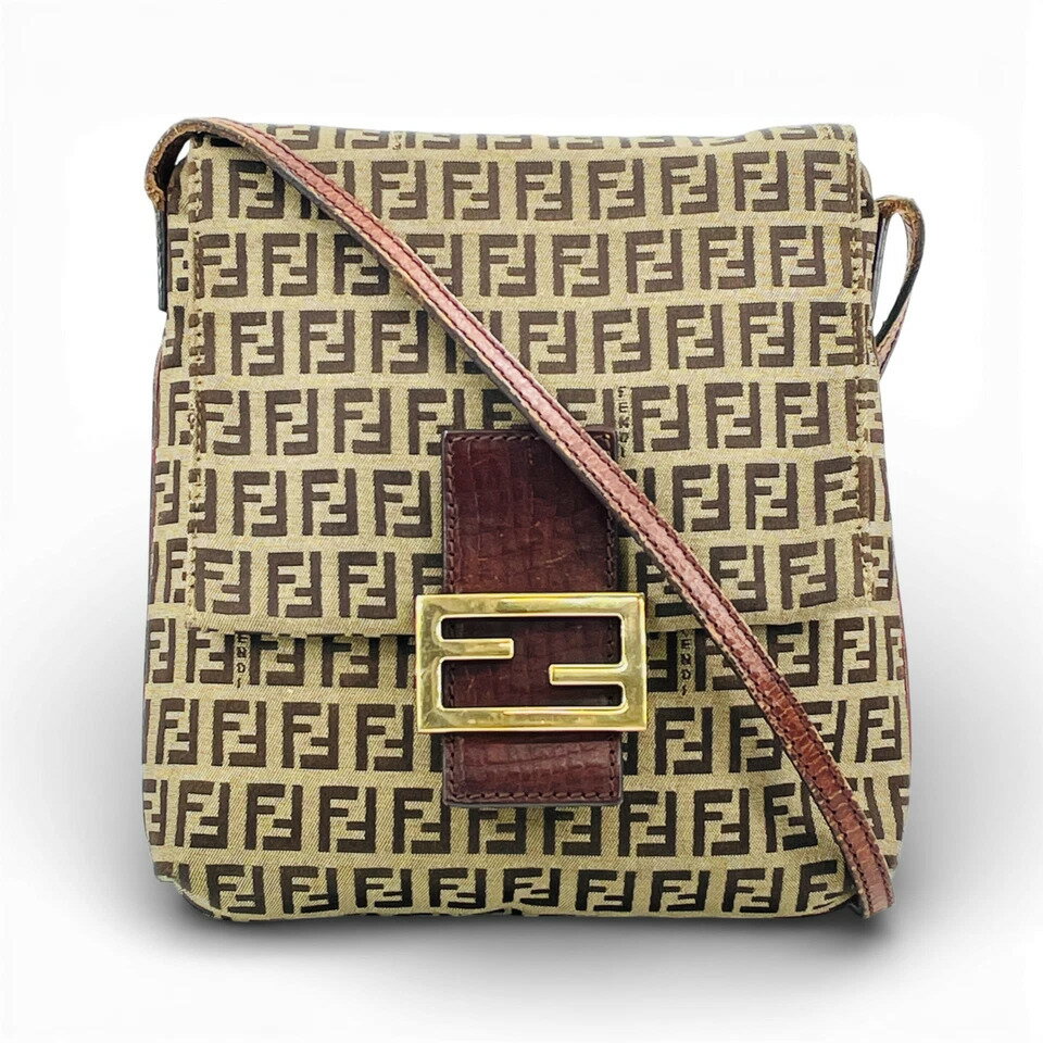 Rakuten - 【中古】FENDI ズッキーノ キャンバス マンマ レディース ショルダーバッグ