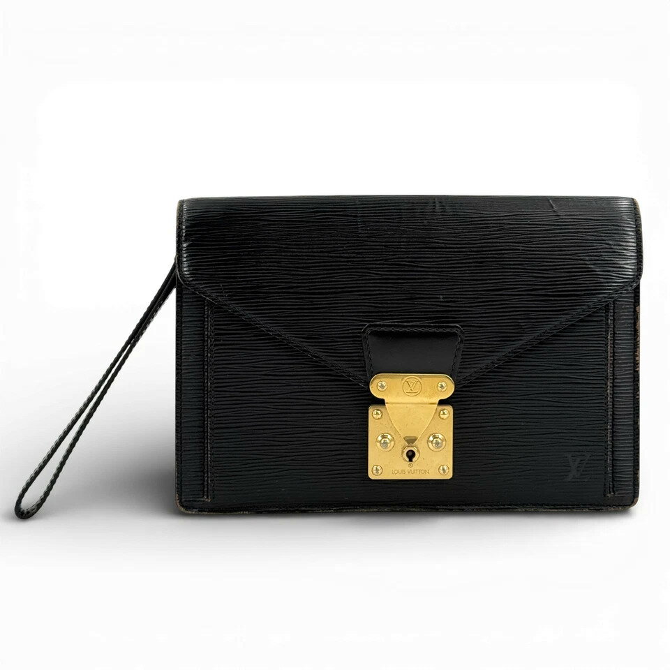 【中古】LOUIS VUITTON エピ ブラック セリアー ドラゴンヌ M52612 クラッチバッグ