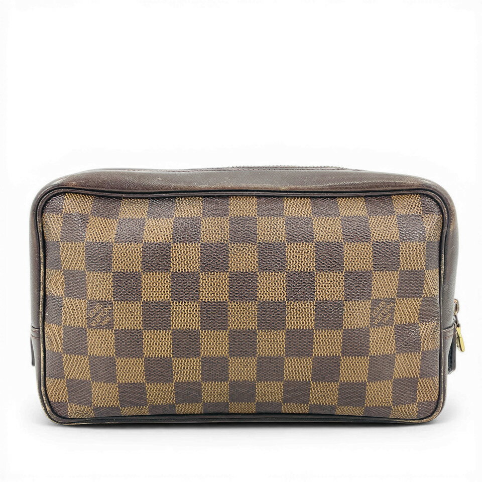 【中古】LOUIS VUITTON ダミエ エベヌ トゥールストワレット 25 N47623 クラッチ