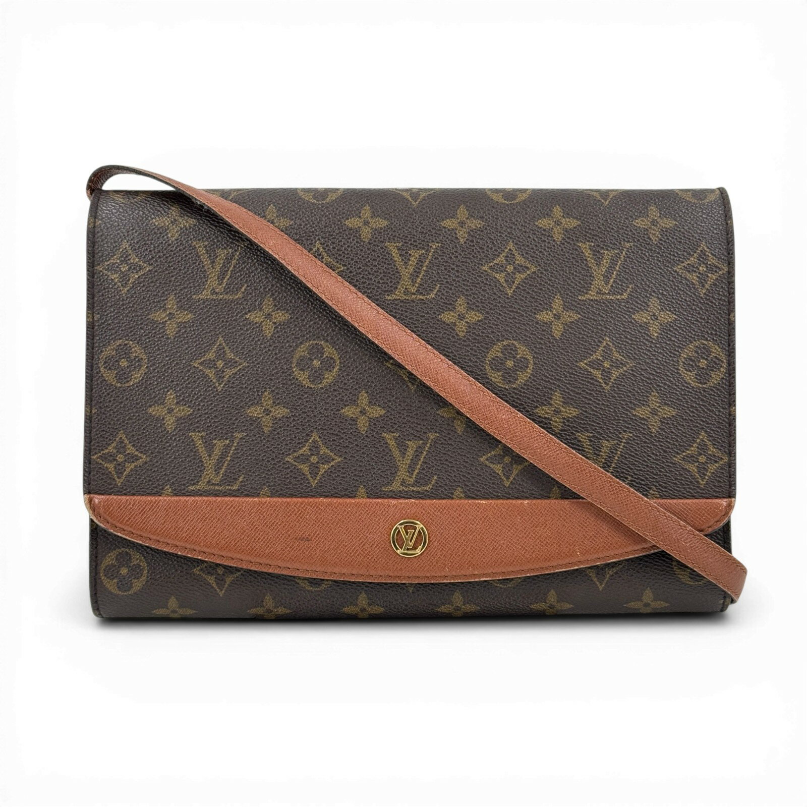 本物 ルイヴィトン LOUIS VUITTON LV ボルドー モノグラム 2WAY ショルダーバッグ ポシェット クラッチバッグ ブラウン M51797 ビトン バッグ 中古 LOUIS VUITTON - 本物 ルイヴィトン LOUIS VUITTON LV ボルドー
