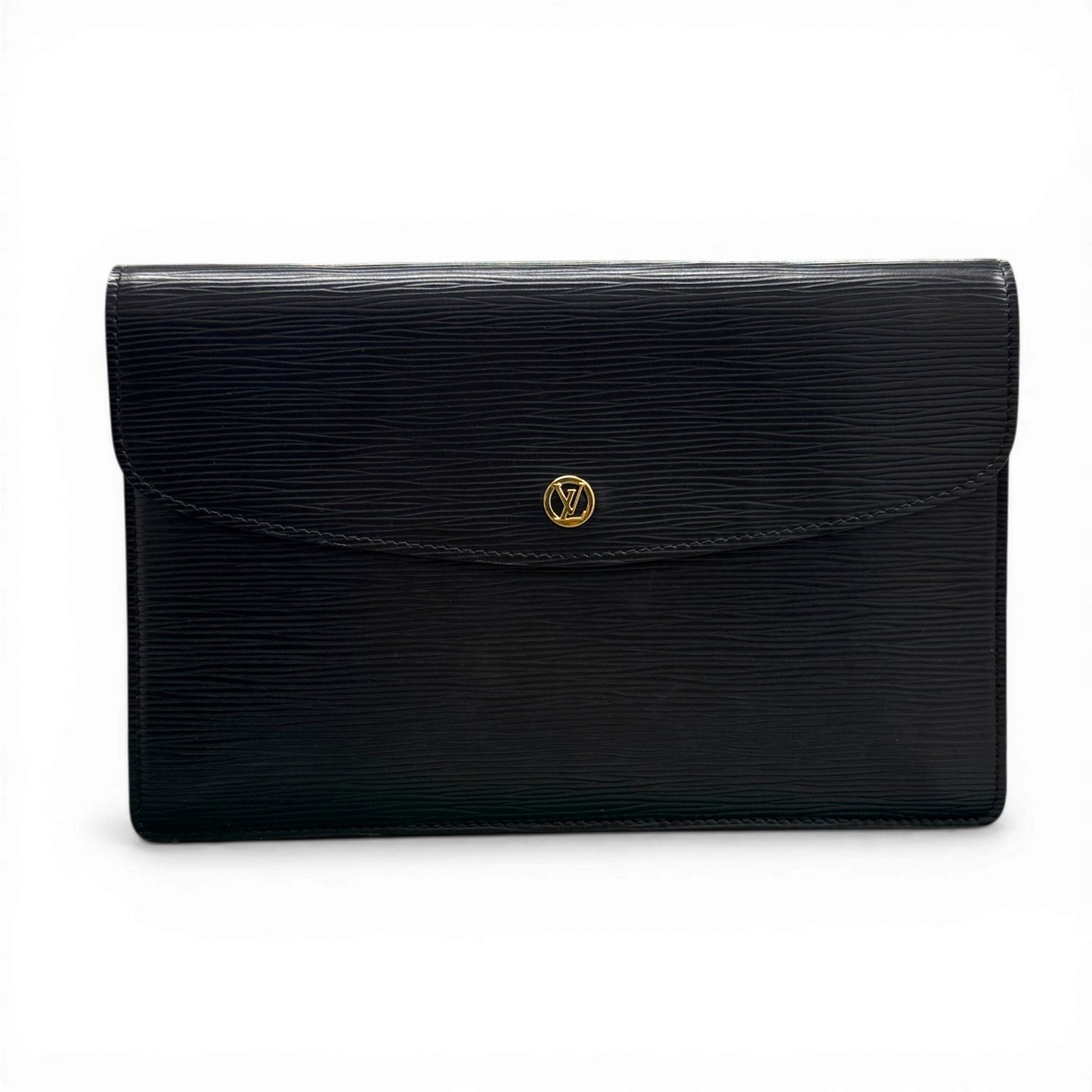 【中古】LOUIS VUITTON エピ ノワール モンテーニュ27 M52652 クラッチバッグ
