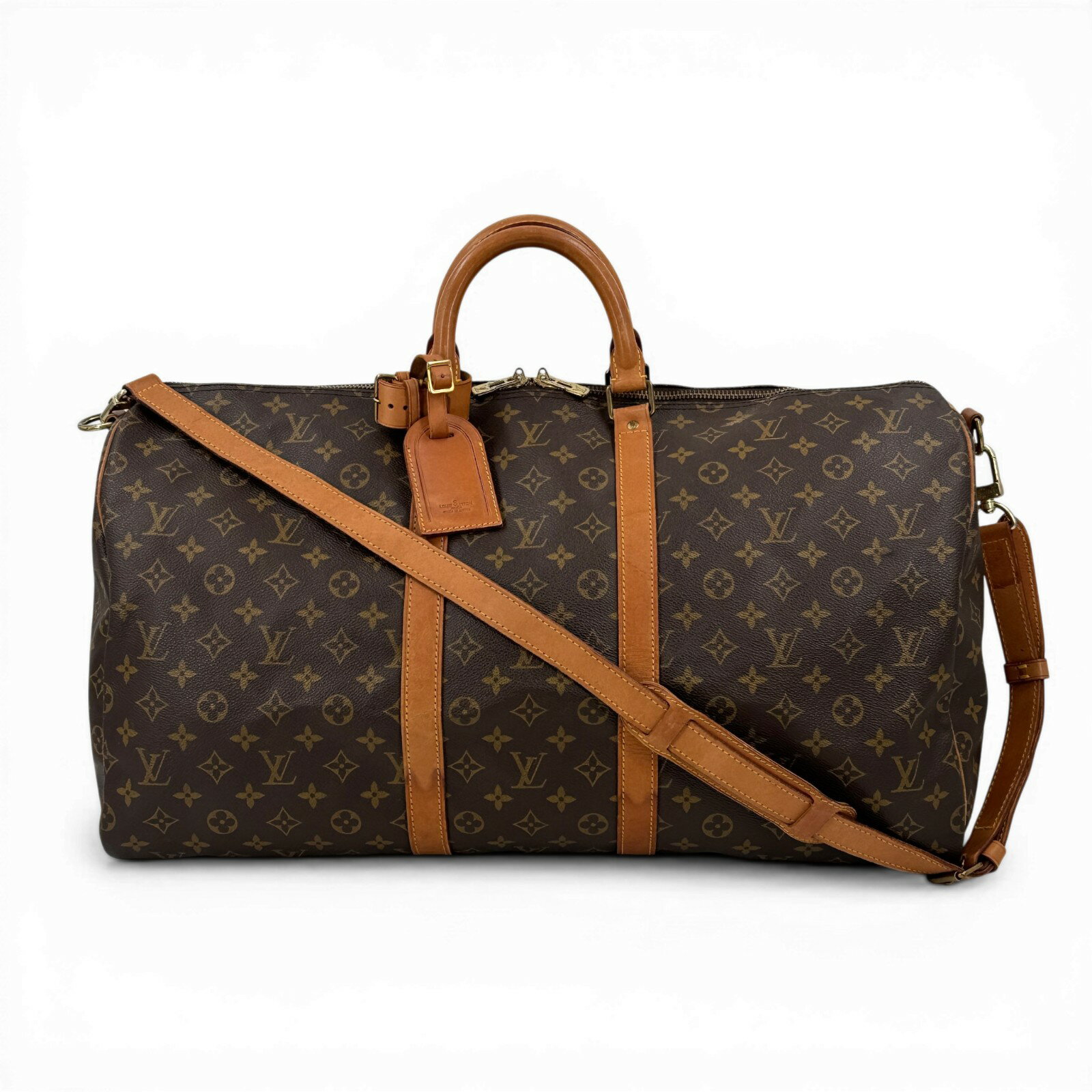 【中古】LOUIS VUITTON モノグラム キーポル バンドリエール55 M41424