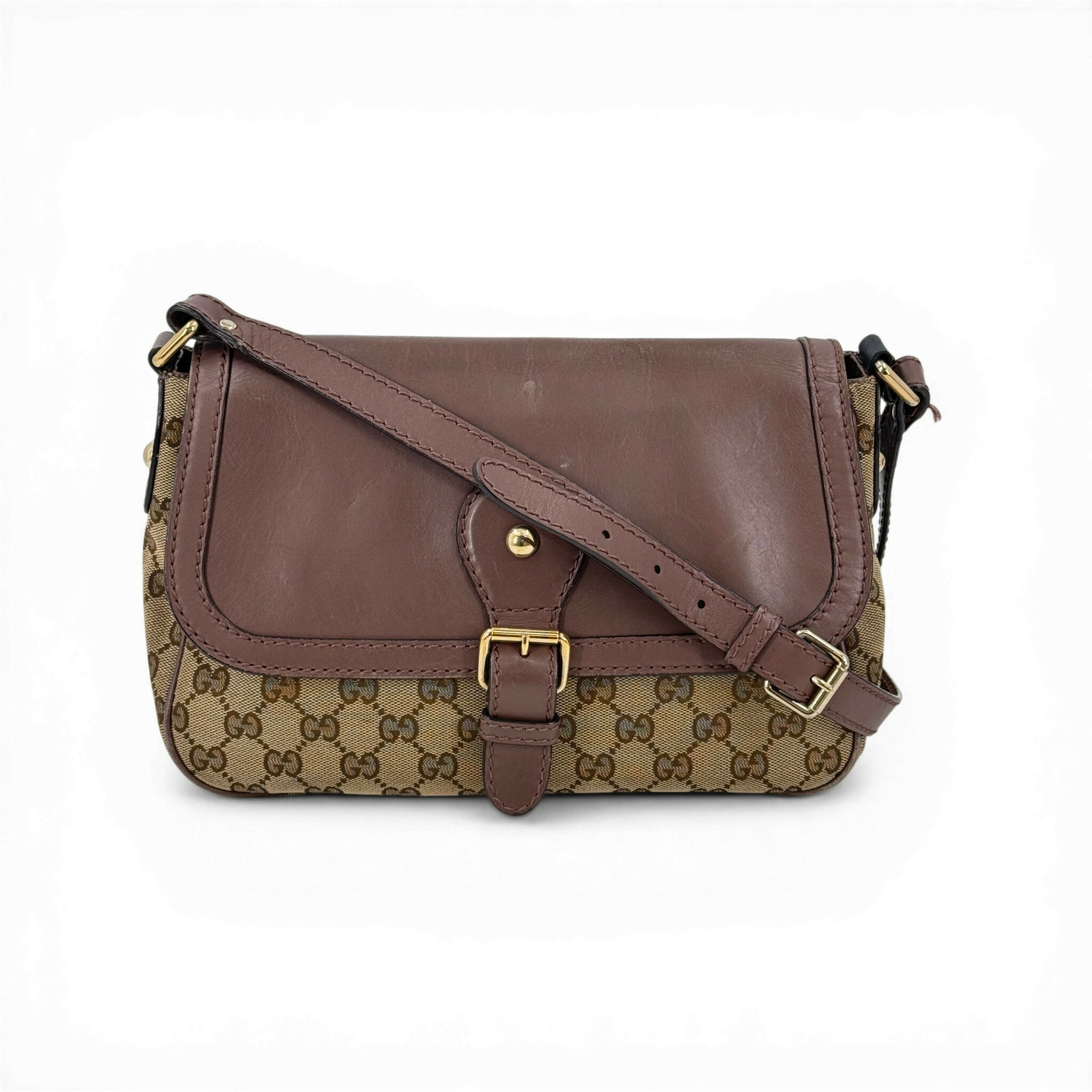 乐天商城 - 【中古】GUCCI GGキャンバス ベージュ ショルダーバッグ