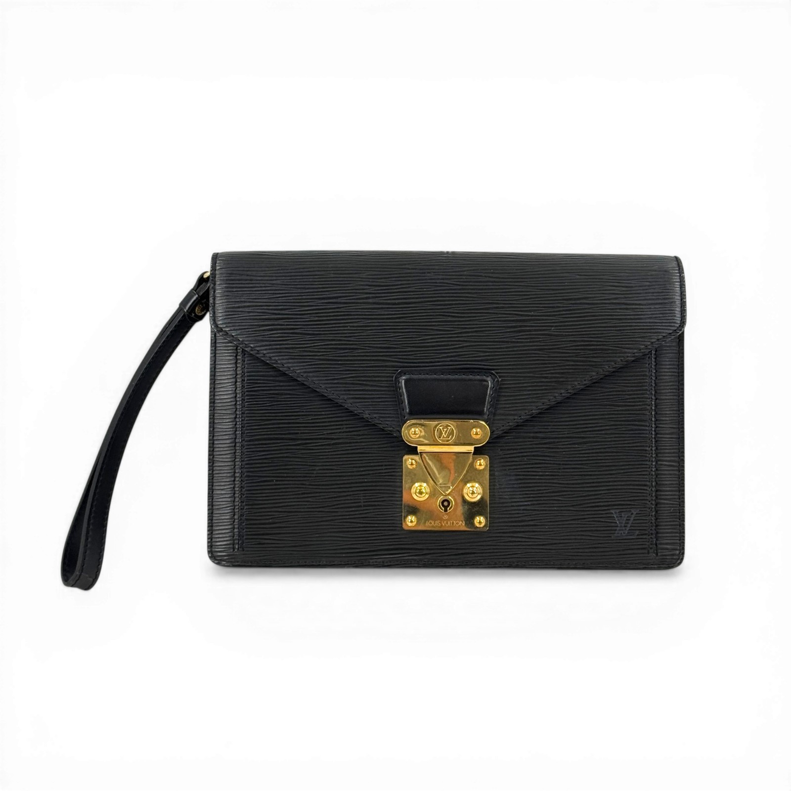 【中古】LOUIS VUITTON エピ ブラック セリエドラゴンヌ M52612 クラッチバッグ