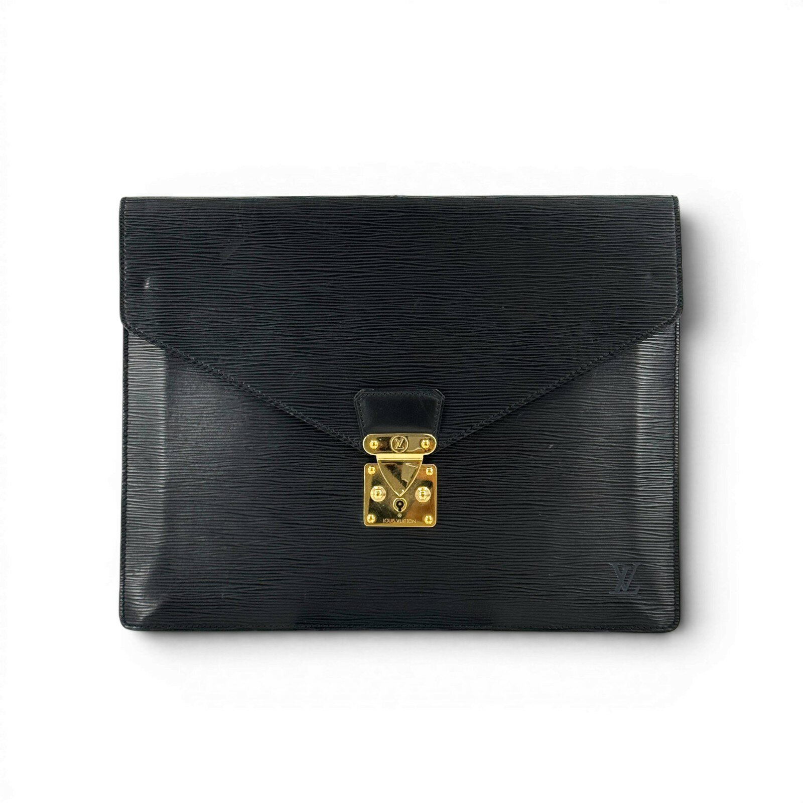 【中古】LOUIS VUITTON エピ ノワール ポルト ドキュマン セナチュール M54452 ブリーフケース