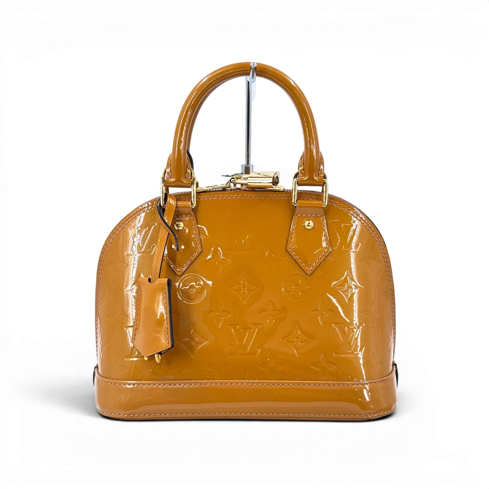樂天商城 - 【中古】LOUIS VUITTON アルマBB モノグラム・ヴェルニ パテントレザー ベージュ 2WAYハンドバッグ M91585