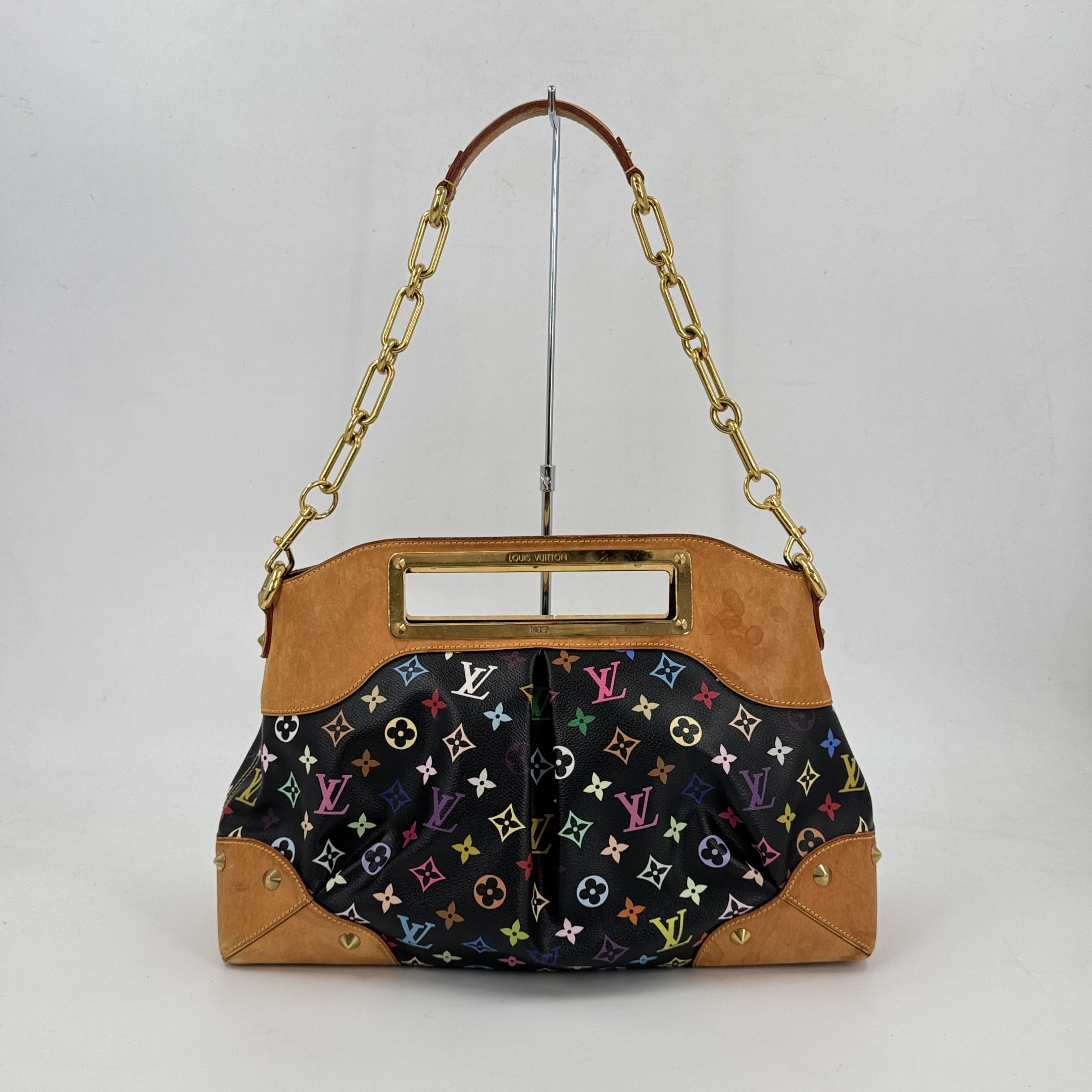 乐天商城 - 【中古】LOUIS VUITTON ジュディGM モノグラム マルチカラー キャンバス ブラック 2WAY M40254