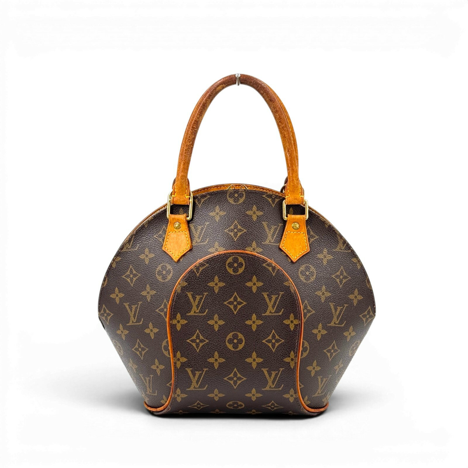 【中古】LOUIS VUITTON エリプスPM モノグラム キャンバス ブラウン ハンドバッグ ドーム型 M51127