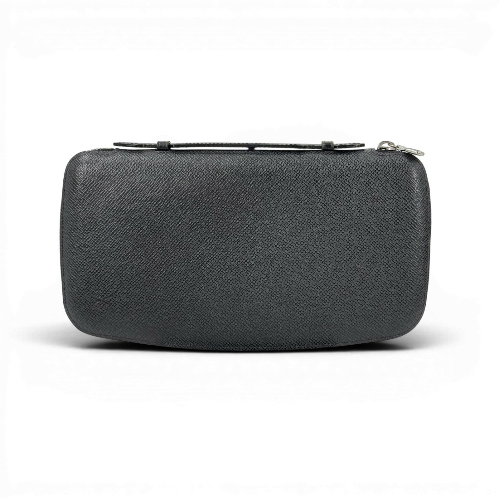 LOUIS VUITTON - 【中古】LOUIS VUITTON オーガナイザー アトールタイガレザー ノワール ラウンドジップクラッチウォレット M30652