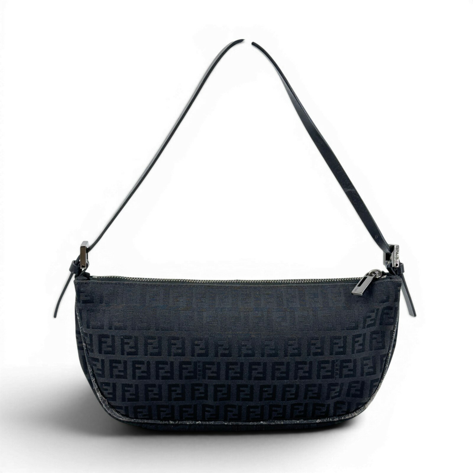 乐天商城 - 【中古】FENDI ズッキーノ キャンバス ブラック ハンドバッグ