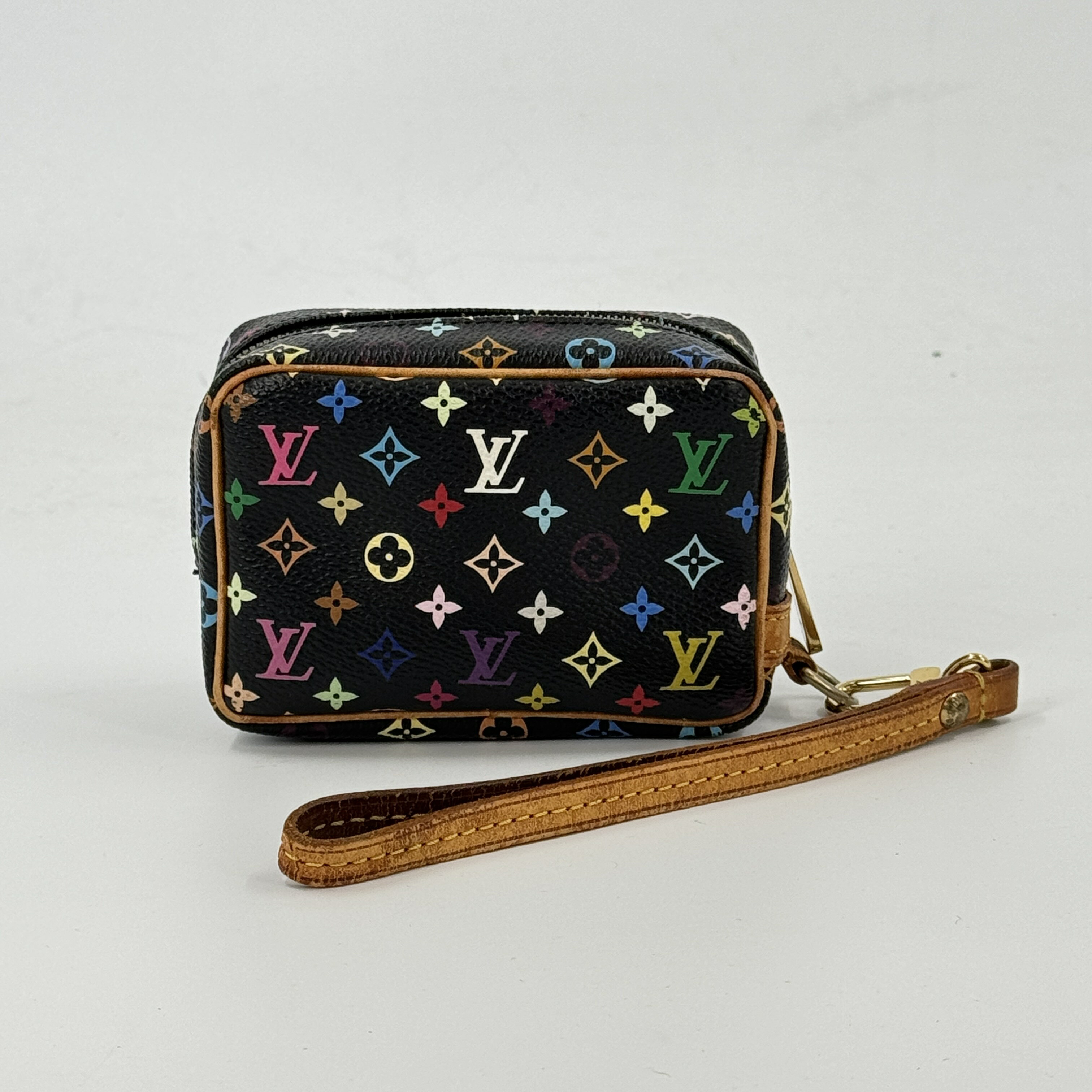 Rakuten - 【中古】LOUIS VUITTON トゥルース ワピティ マルチカラー キャンバス ノワール ムラカミ リストポーチ M58030