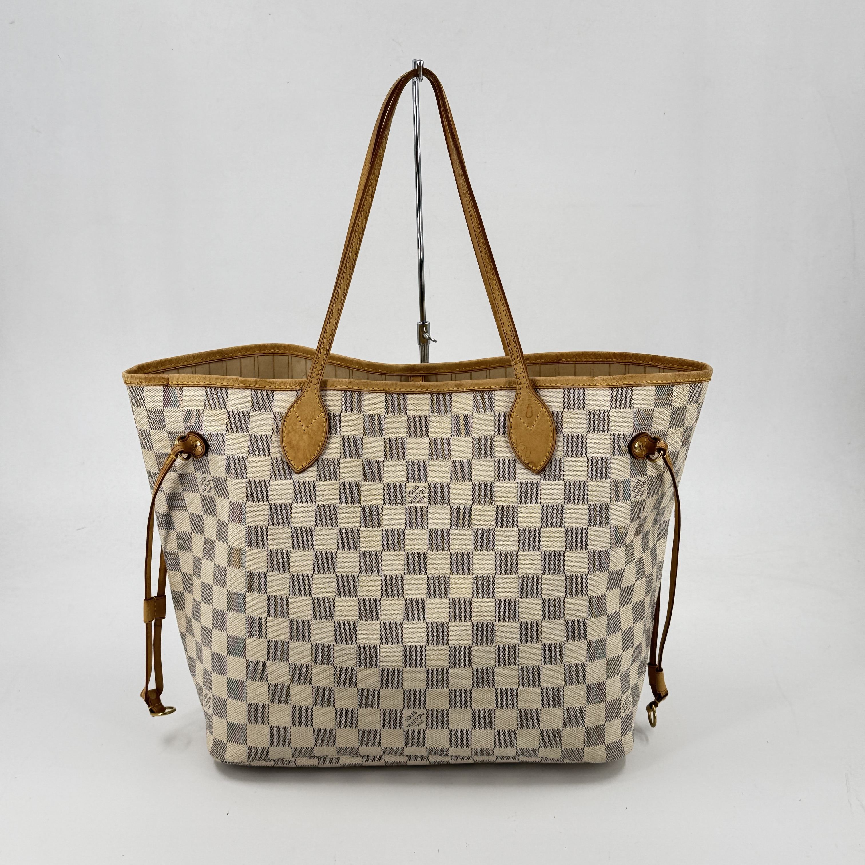 Rakuten - 【中古】LOUIS VUITTON ネヴァーフルMM ダミエ・アズール ホワイトキャンバス トートバッグ N51107