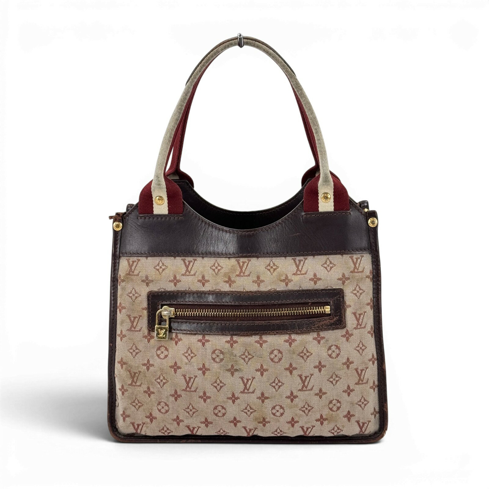 乐天商城 - 【中古】LOUIS VUITTON サック・メアリー・ケイト モノグラム ミニキャンバス ピンク ハンドバッグ M92495