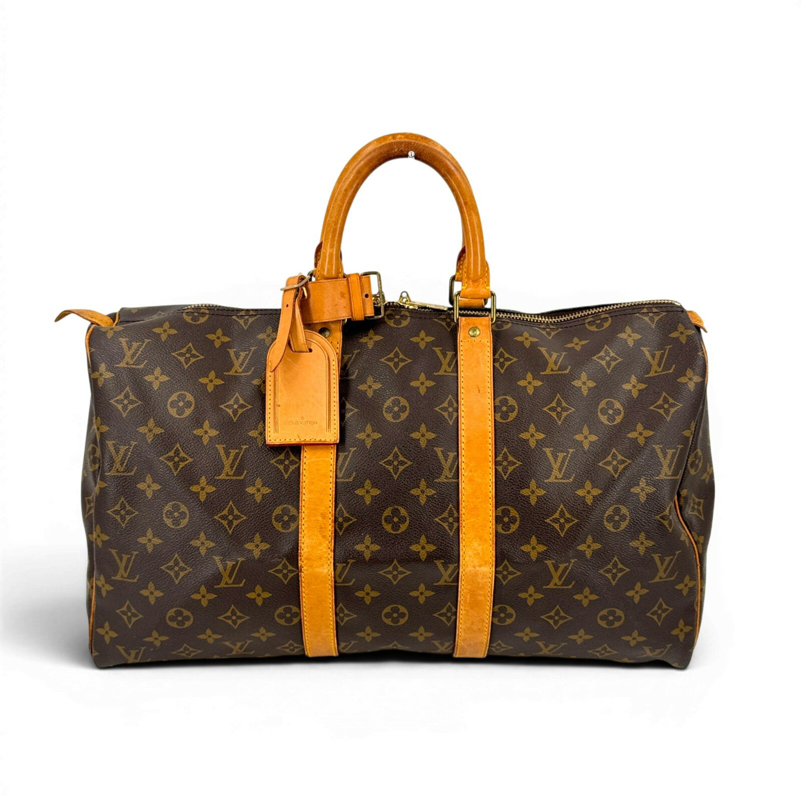 Rakuten - 【中古】LOUIS VUITTON キーポル45 モノグラム ブラウン 旧型 ボストンバッグ M41428