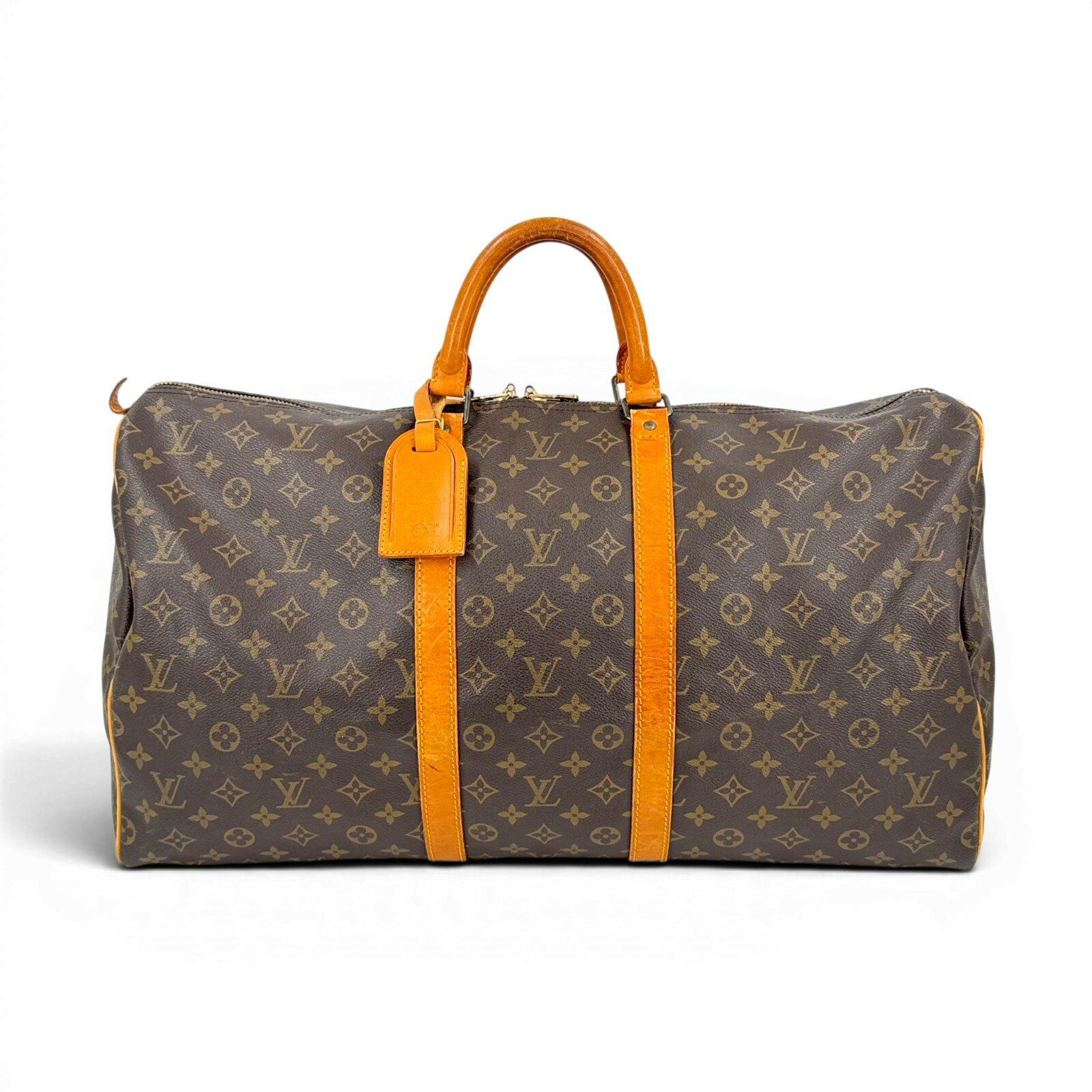 乐天商城 - 【中古】LOUIS VUITTON キーポル55 モノグラム ブラウン 旧型 ボストンバッグ M41424