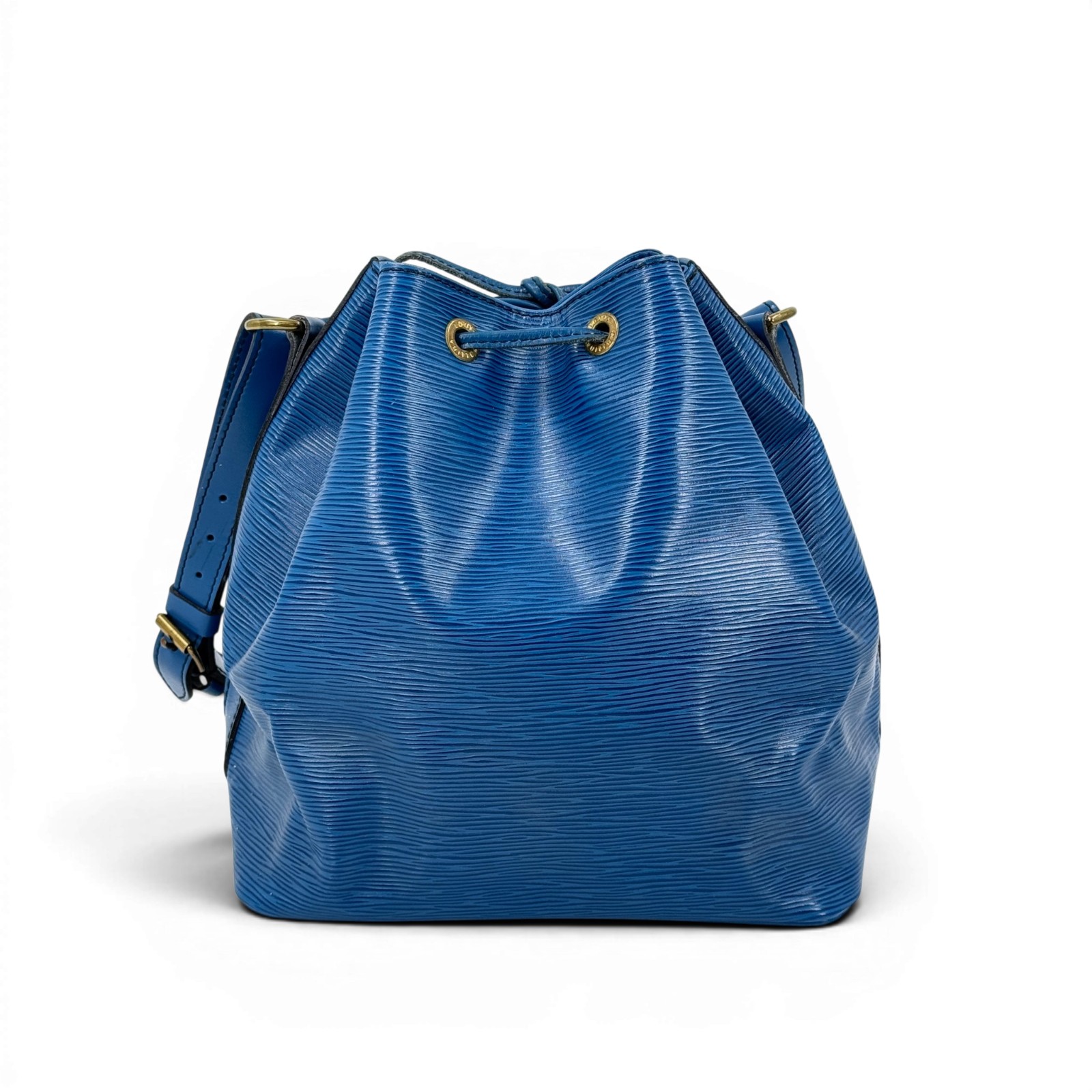 Tibi Trunk 楽天市場店の【中古】LOUIS VUITTON プチ・ノエ エピ ブルーレザー 巾着 バケットショルダーバッグ M44105｜アングル2