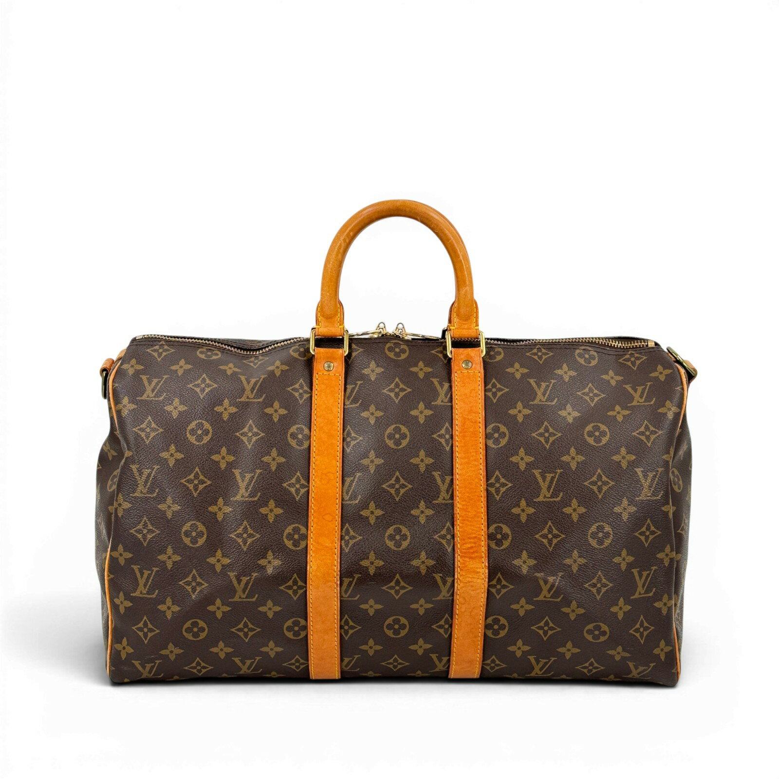 LOUIS VUITTON - 【中古】LOUIS VUITTON キーポル バンドリエール 45 モノグラム ブラウン トラベルバッグ M41418