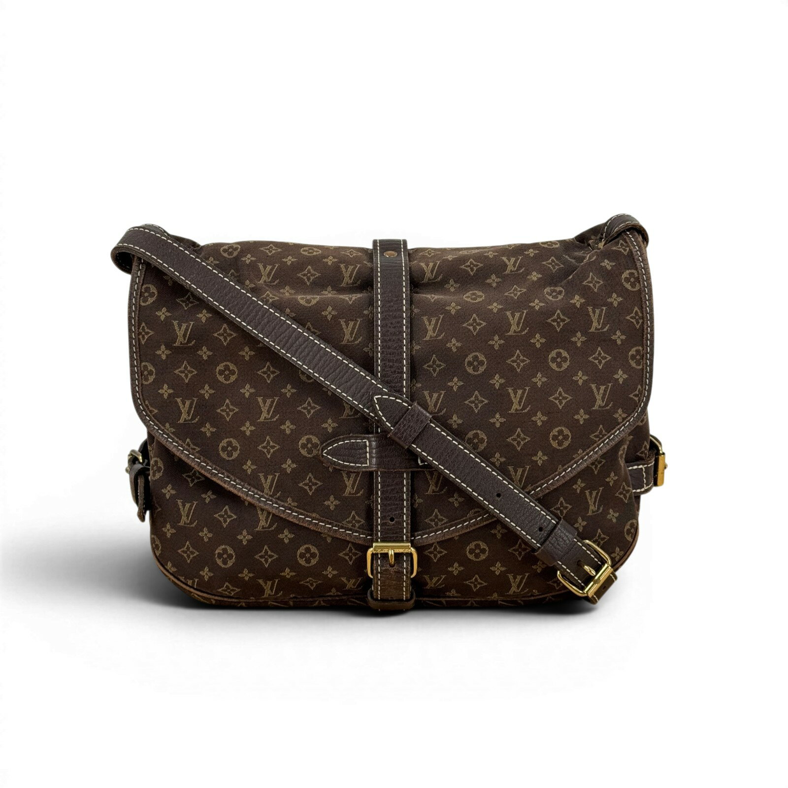樂天商城 - 【中古】LOUIS VUITTON モノグラム ミニ リン ソミュール 30 M95227 ショルダーバッグ エベヌ