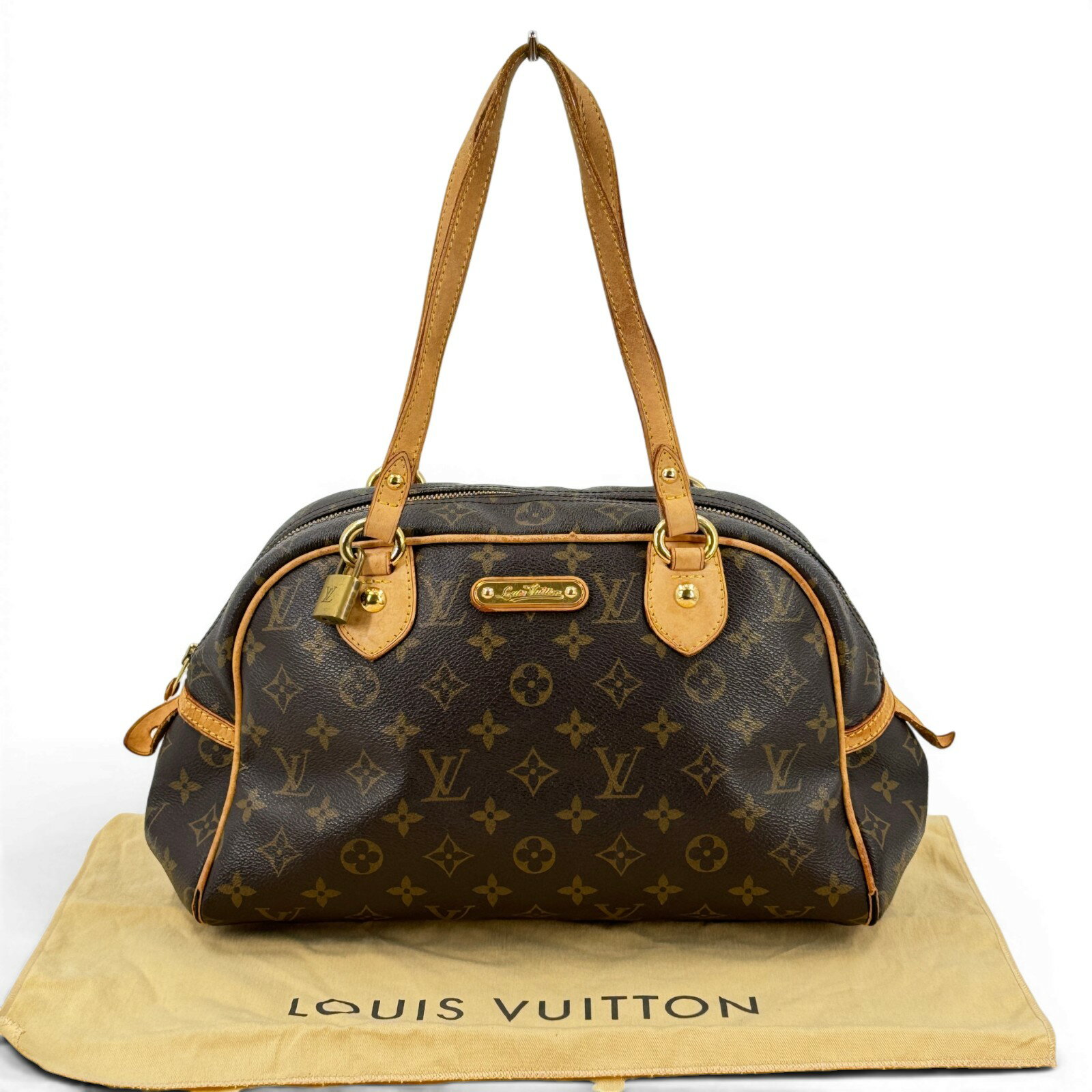 Rakuten - 【中古】LOUIS VUITTON モントルグイユPM モノグラム ブラウン ジップショルダーバッグ M95565