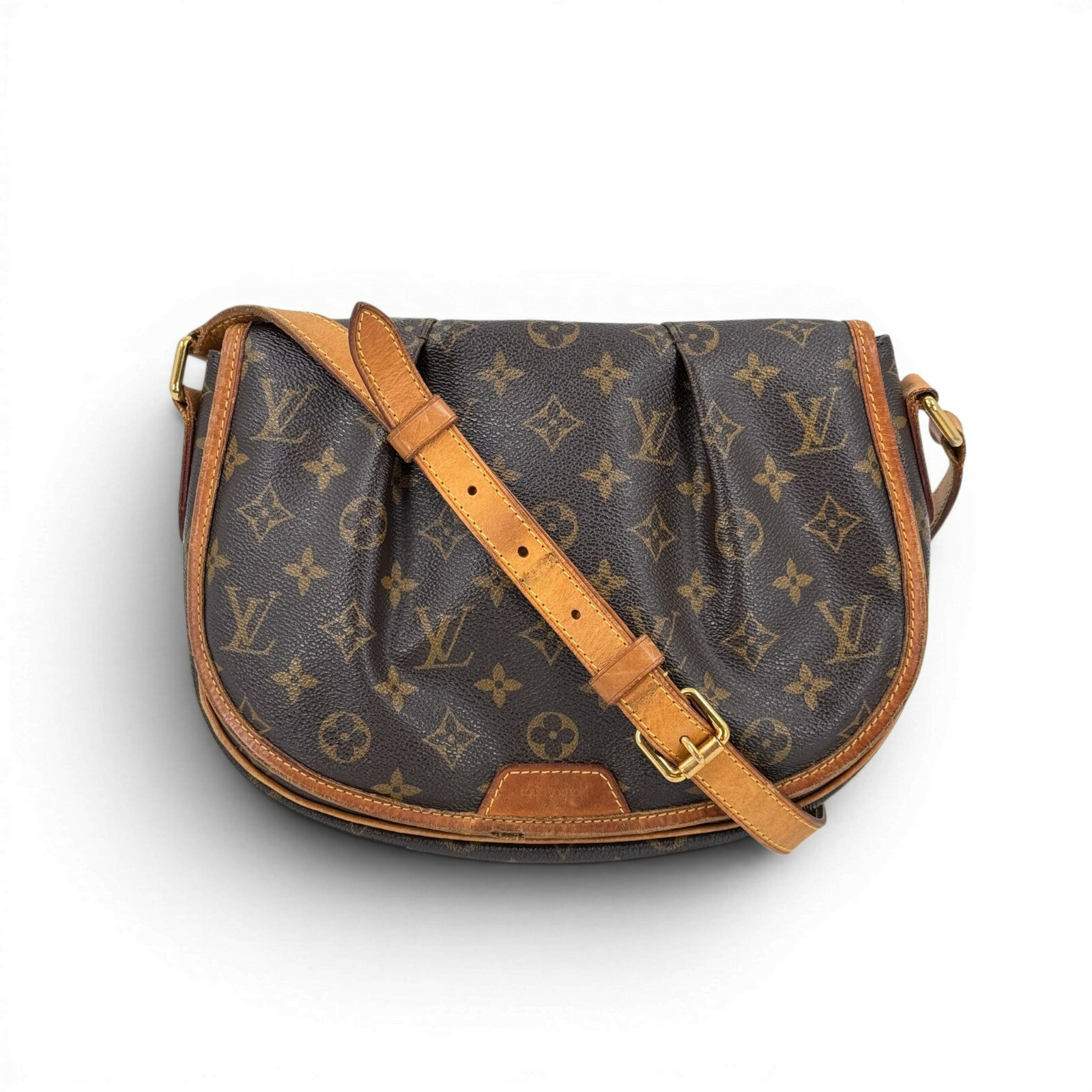 Rakuten - 【中古】LOUIS VUITTON メニルモンタンPM モノグラムキャンバス ブラウン ショルダーバッグ M40474