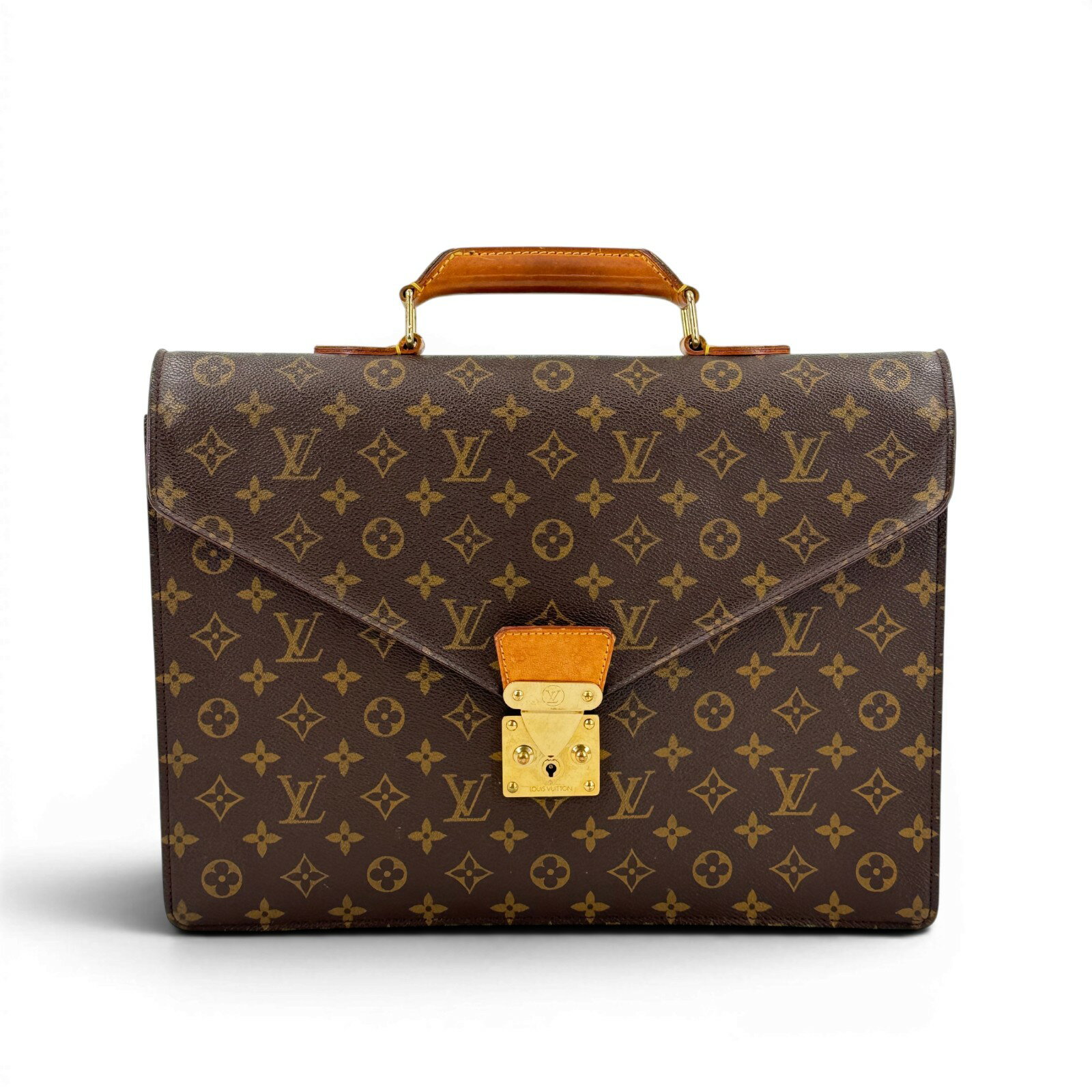 Rakuten - 【中古】LOUIS VUITTON セルヴィエット・コンセイエ モノグラム ブリーフケース ビジネスバッグ M53331