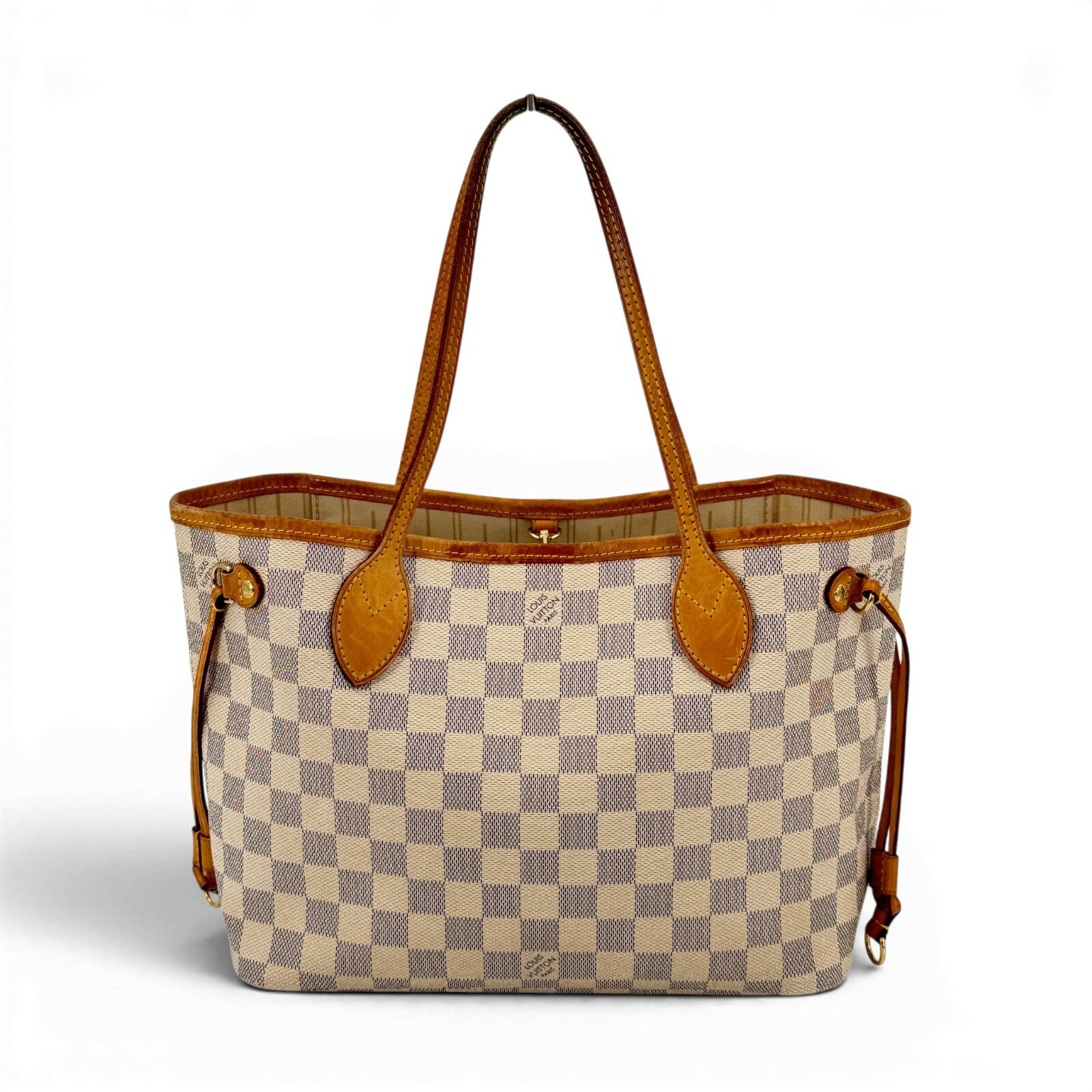 Rakuten - 【中古】LOUIS VUITTON ネヴァーフルPM ダミエ・アズール キャンバス ホワイト トートバッグ N51110