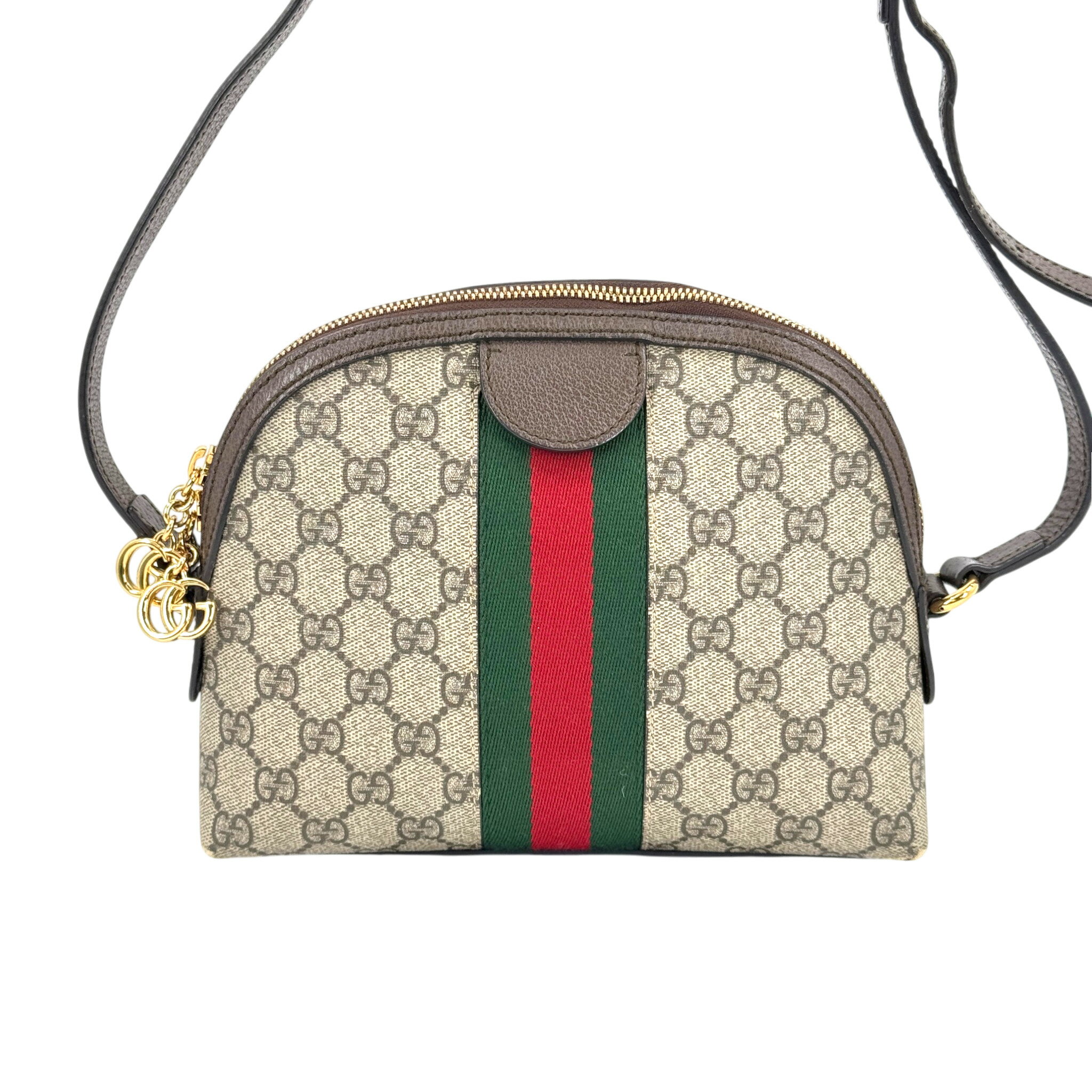 Rakuten - 【中古】GUCCI オフィディア GGキャンバス シェリーライン ドーム ショルダーバッグ 499621