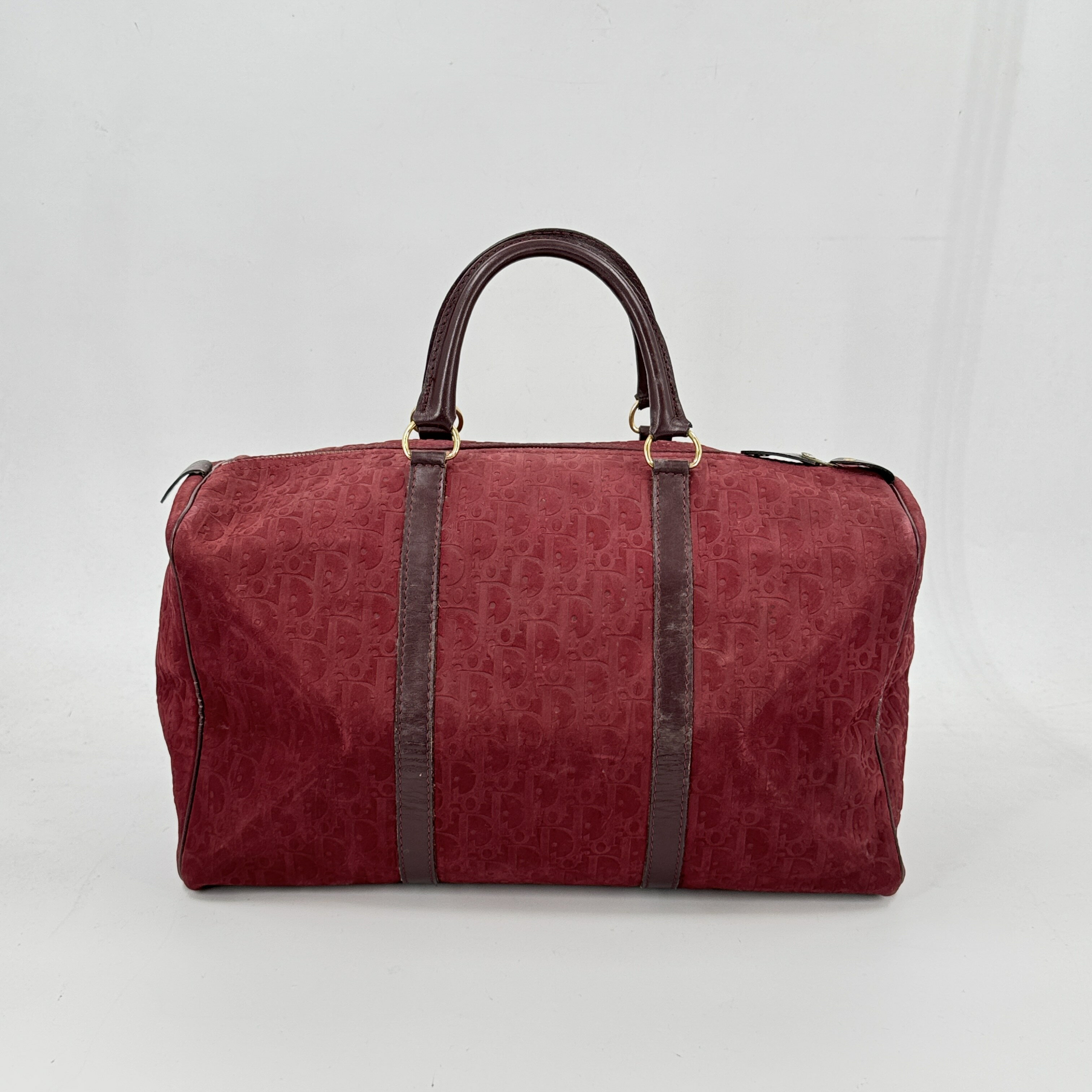 CHRISTIAN DIOR - 【中古】DIOR レッドトロッター スエード＆レザー ヴィンテージ ボストンバッグ