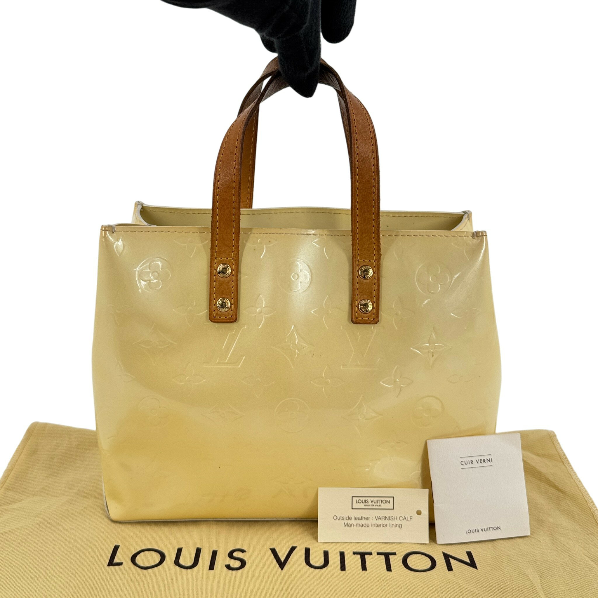 乐天商城 - 【中古】LOUIS VUITTON リードPM モノグラム・ヴェルニ レザー パール ハンドバッグ M91336