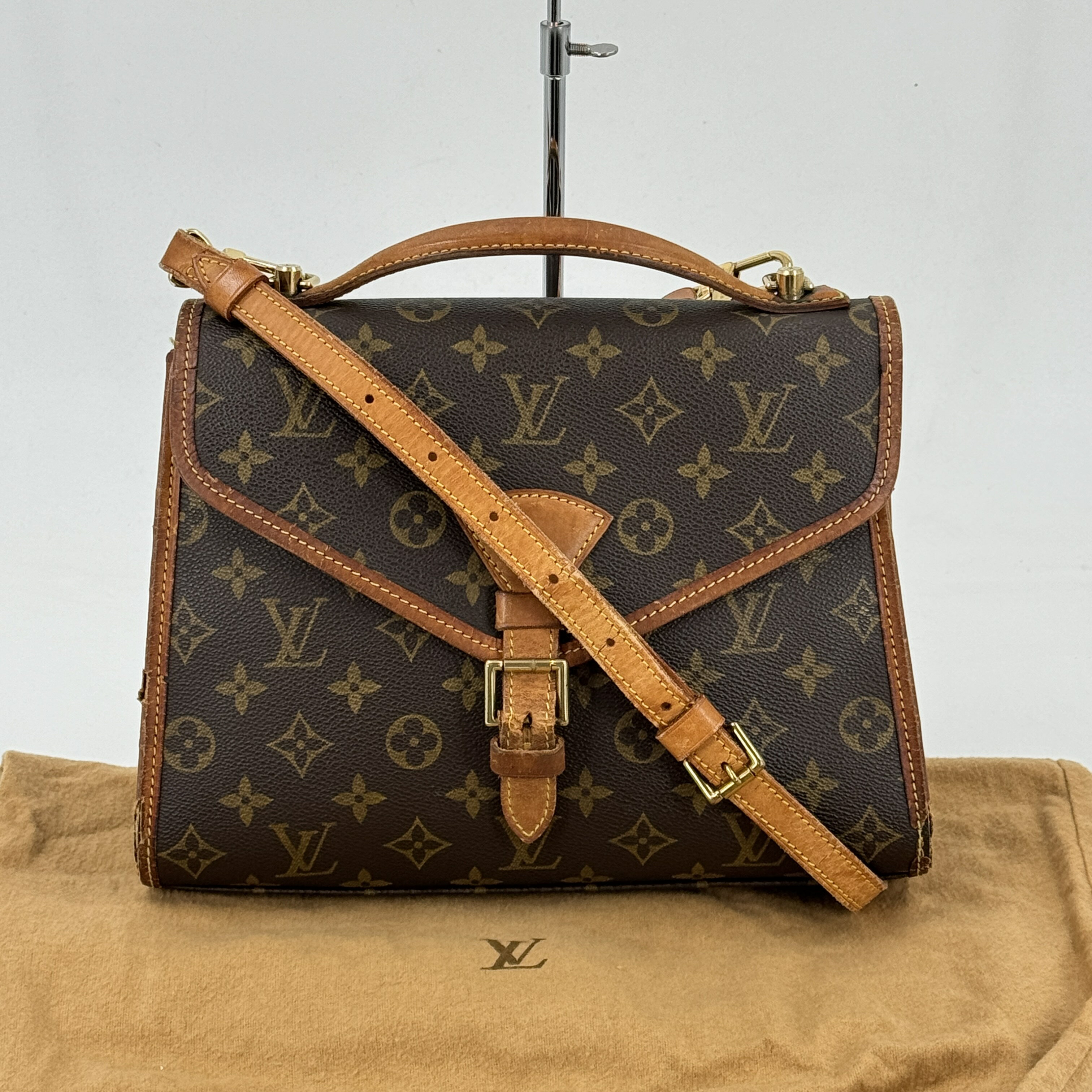 Rakuten - 【中古】LOUIS VUITTON ベルエア モノグラムキャンバス ブラウン 2WAY 学生バッグ M51122