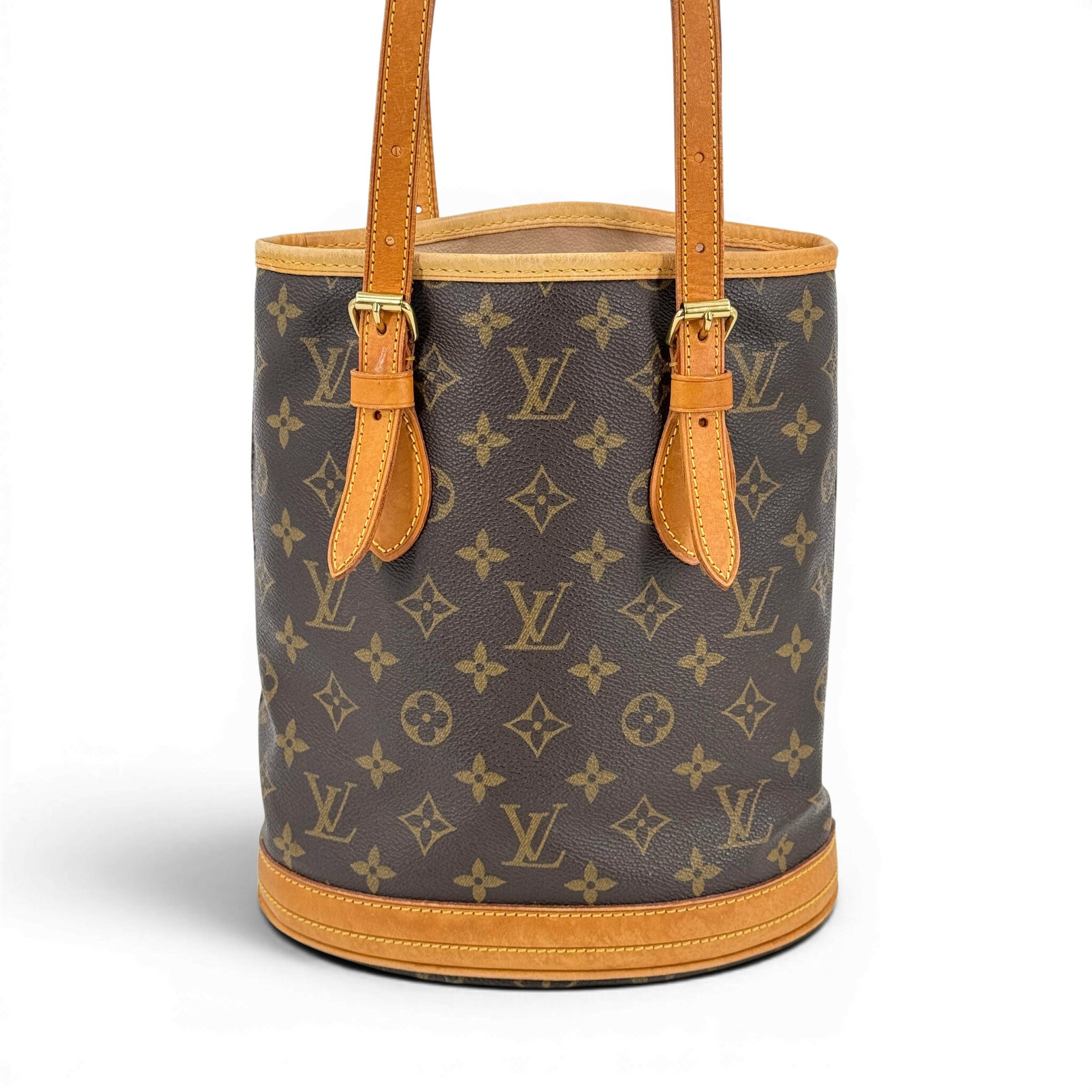Rakuten - 【中古】LOUIS VUITTON バケットPM モノグラムキャンバス ブラウン ショルダーバッグ M42238