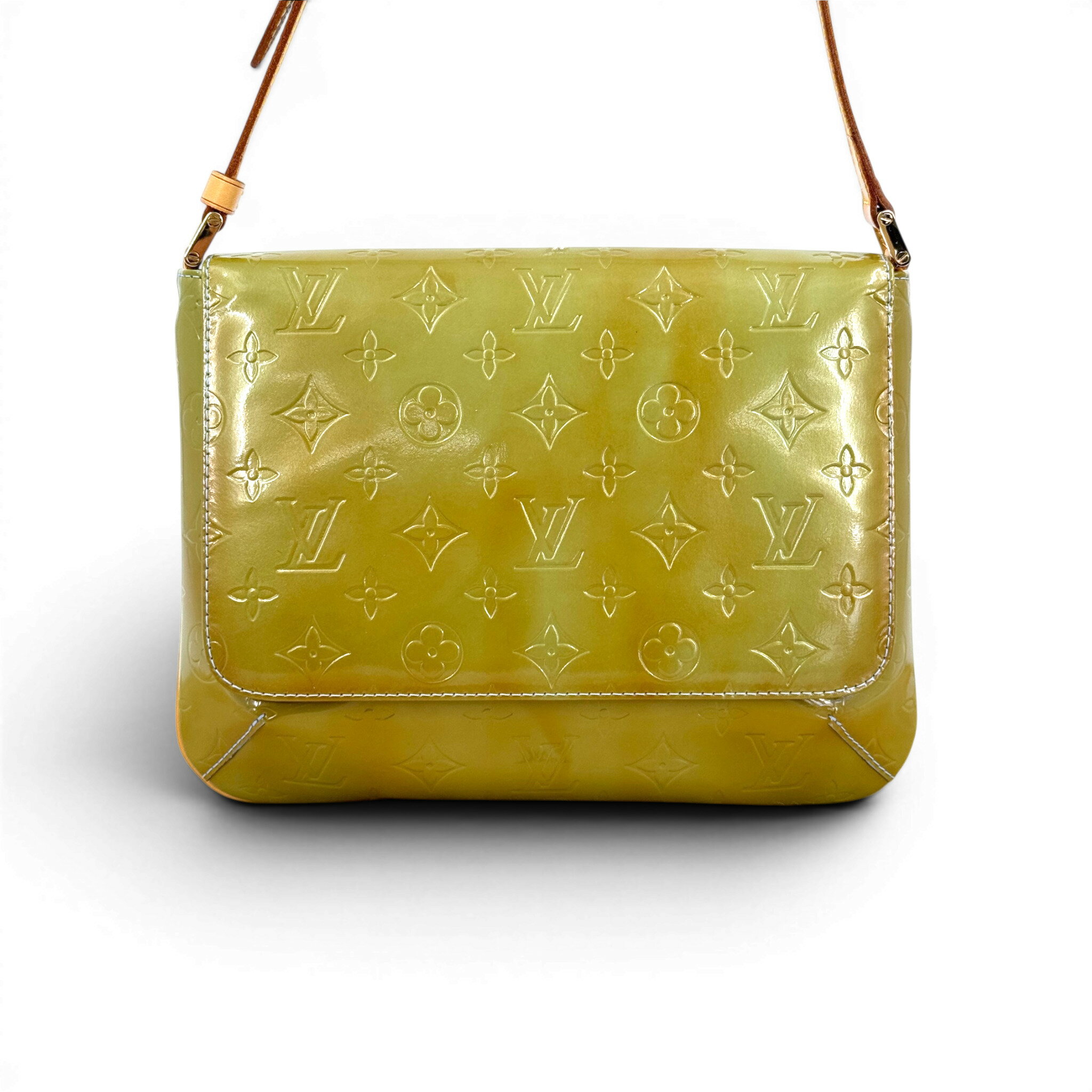 樂天商城 - 【中古】LOUIS VUITTON トンプソンストリート ヴェルニ グリーン ショルダーバッグ M91071