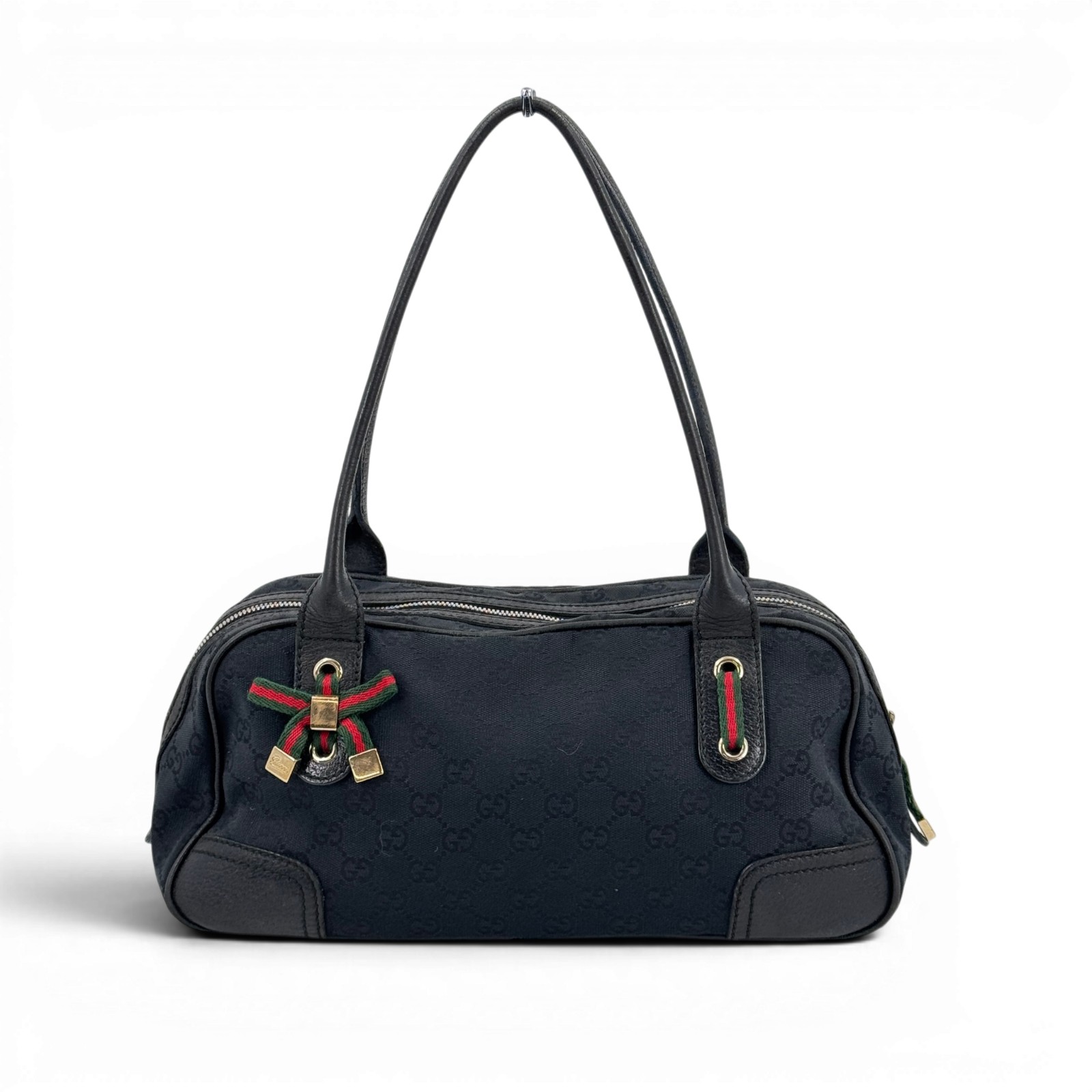 GUCCI - 【中古】GUCCI プリンシー ミニボストン GGキャンバス ダークブルー 161720 シェリーライン