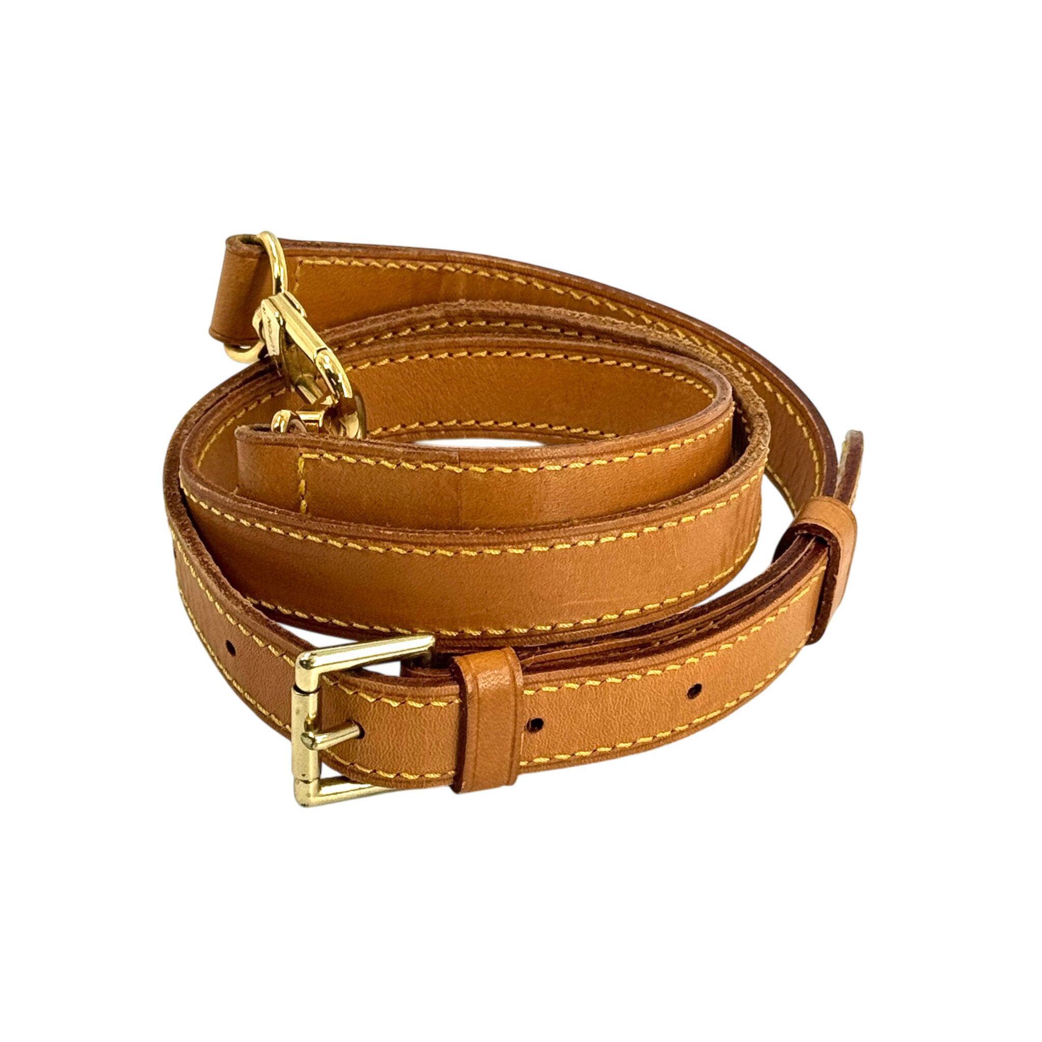 乐天商城 - 【中古】LOUIS VUITTON アジャスタブルストラップ バケッタレザー
