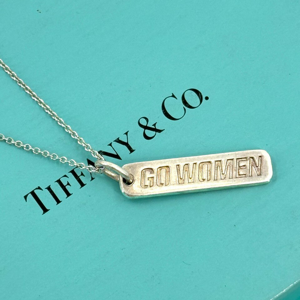 【中古】TIFFANY ネックレス Go タグ 925 SV