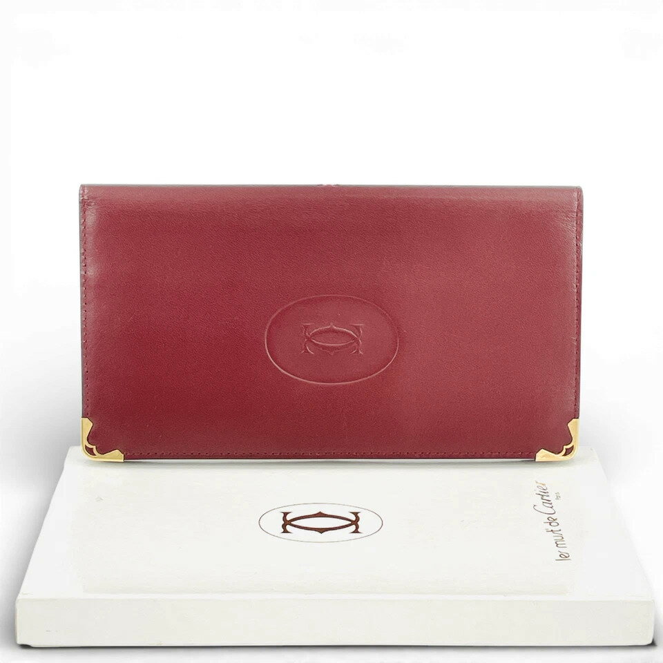 Rakuten - 【中古】CARTIER マストライン ボルドー レディース 二つ折り財布
