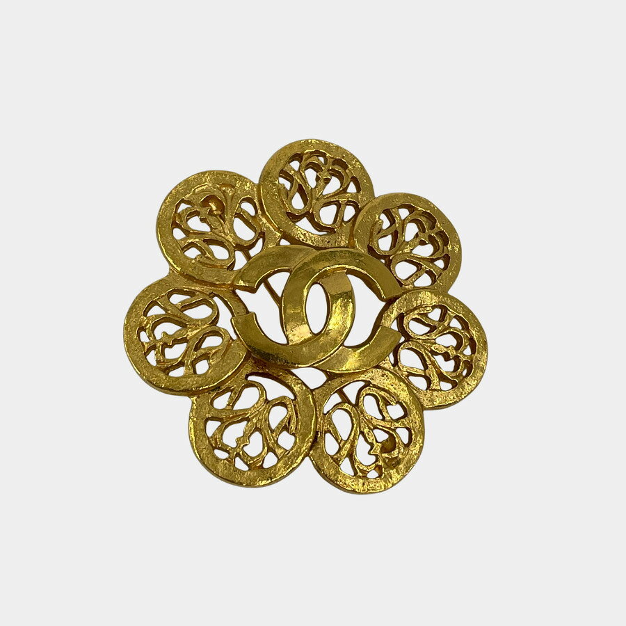 【中古】CHANEL シャネル ココマーク ブローチ