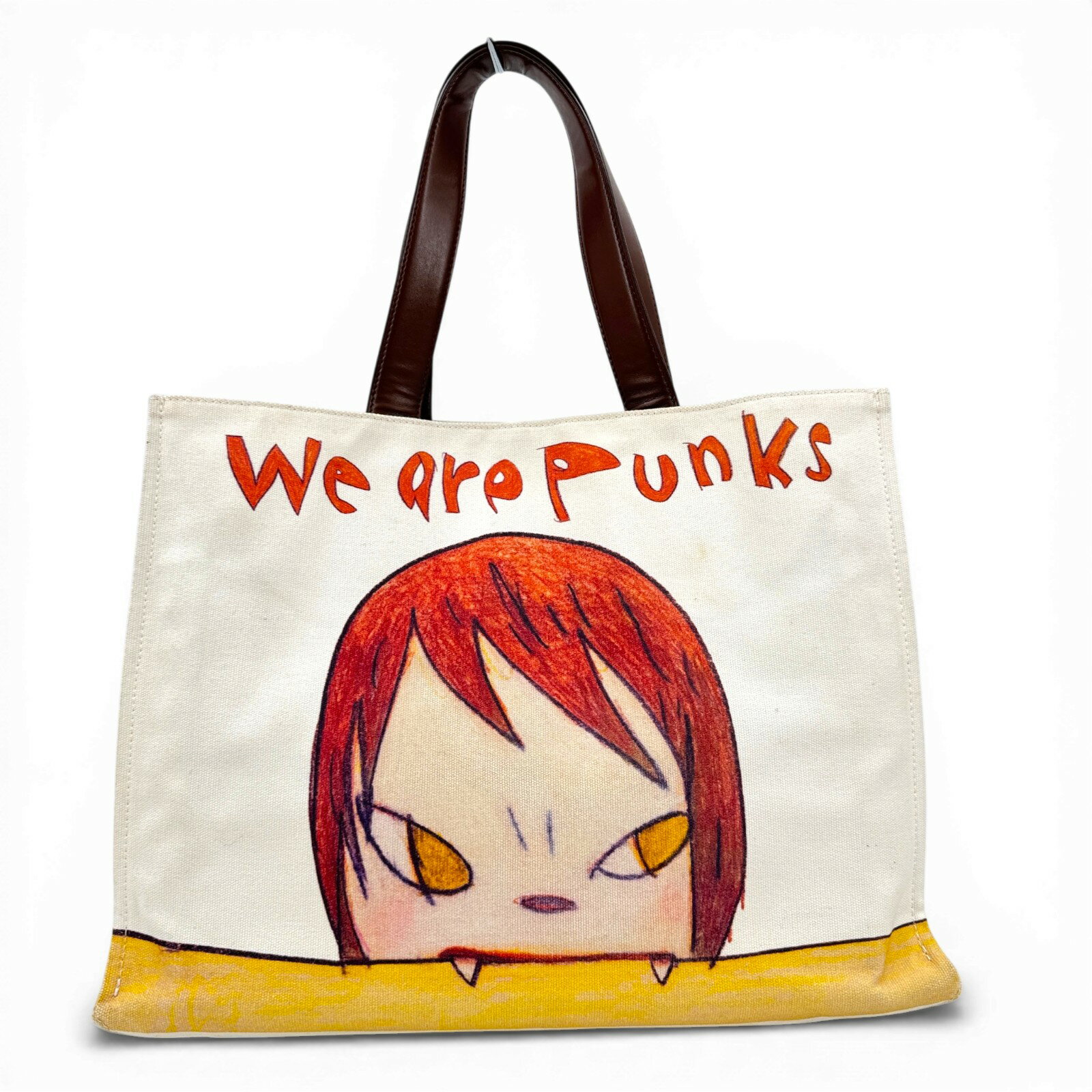 乐天商城 - 【中古】YOSHITOMO NARA x STELLA McCARTNEY ホワイト キャンバス ショルダーバッグ