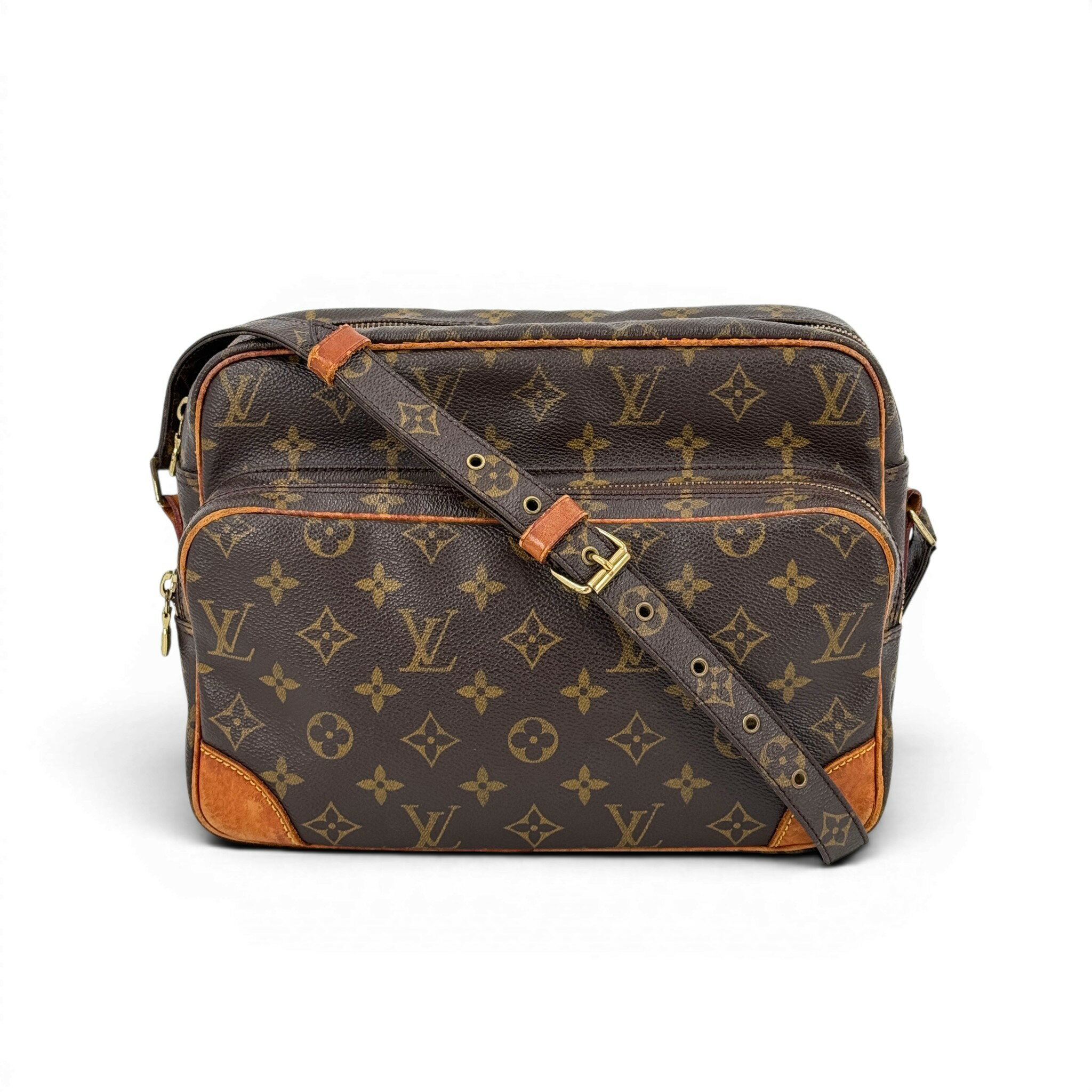 Rakuten - 【中古】LOUIS VUITTON ナイル モノグラム キャンバス ブラウン ショルダーバッグ M45244