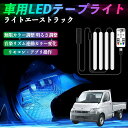【ポイント10倍 送料無料】トヨタ ライトエーストラック 車用LEDテープ LEDテープライト フットライト 足元灯 フルカラー イルミネーション16000色 48SMD RGB TiCar
