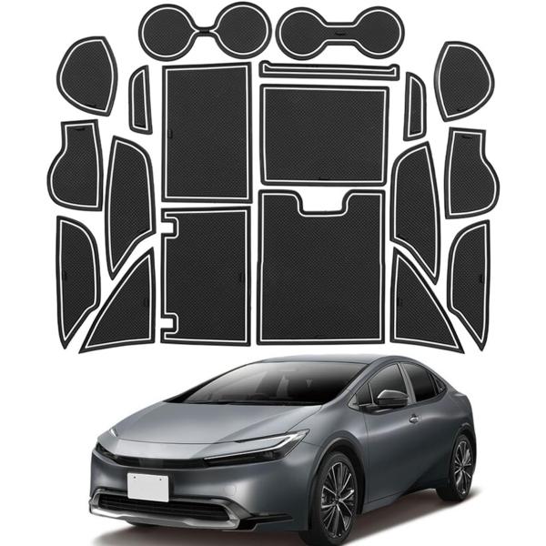 【ポイント10倍 送料無料】プリウス 60系 新型 トヨタ インテリアラバーマット専用 ラバーマット ドアポケット マット 滑り止めシート ポケットマット 19枚 プリウス 60系 新型 ticar