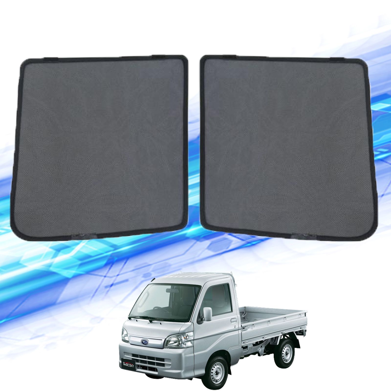 【ポイント10倍 送料無料】サンシェード 車 スバル サンバートラック TT1 TT2 サンシェード メッシュカーテン 日よけ 遮光カーテン 内装品 フロントドア用 換気 車用 運転席 助手席 TiCar