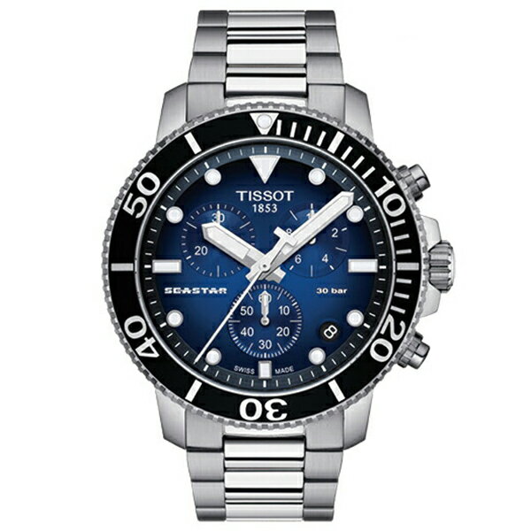 【TISSOT】シースター 1000クロノグラフ T1204171104101 クォーツ ブルー メンズ