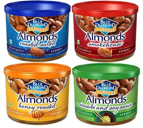 送料350円～商品代金税込9,800円以上のご注文は送料無料になります！【 BLUE DIAMOND ALMONDS 】 ブルーダイヤモンド アーモンド 150g ( 塩味ローストアーモンド or 燻製風味アーモンド or ハニー味ローストアーモンド or わさび醤油味アーモンド ) 1