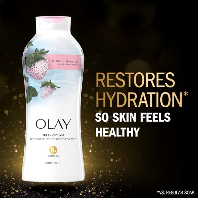 送料520円〜商品代金税込9,800円以上は送料無料！ OLAY FRESH OUTLAST BODY WASH オレイ フレッシュ アウトラスト ボディウォッシュ / ボディソープ 650ml / 22 FL OZ ( ホワイトストロベリー＆ミント or オーキッド＆ブラックカラント or バーチウォーター＆ラベンダー ) 3